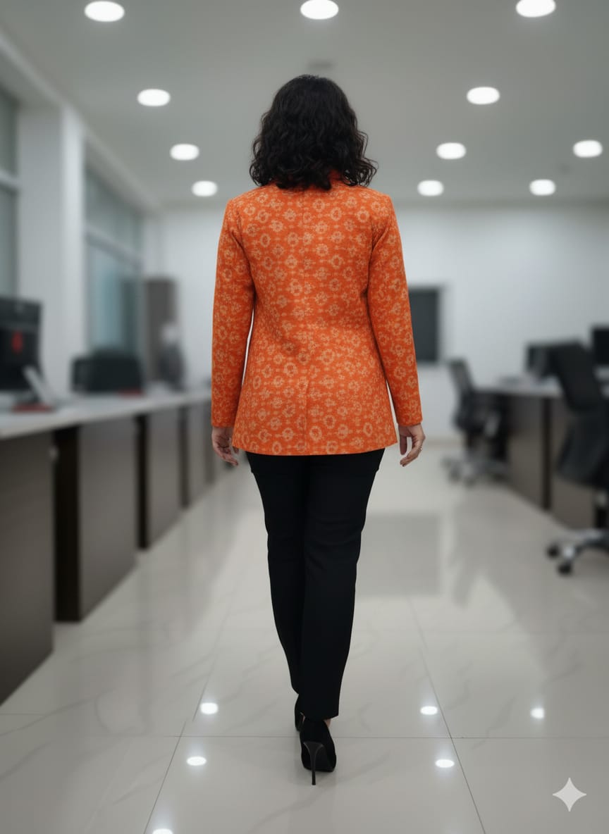 Orange Tribals Bandha Women’s Blazer