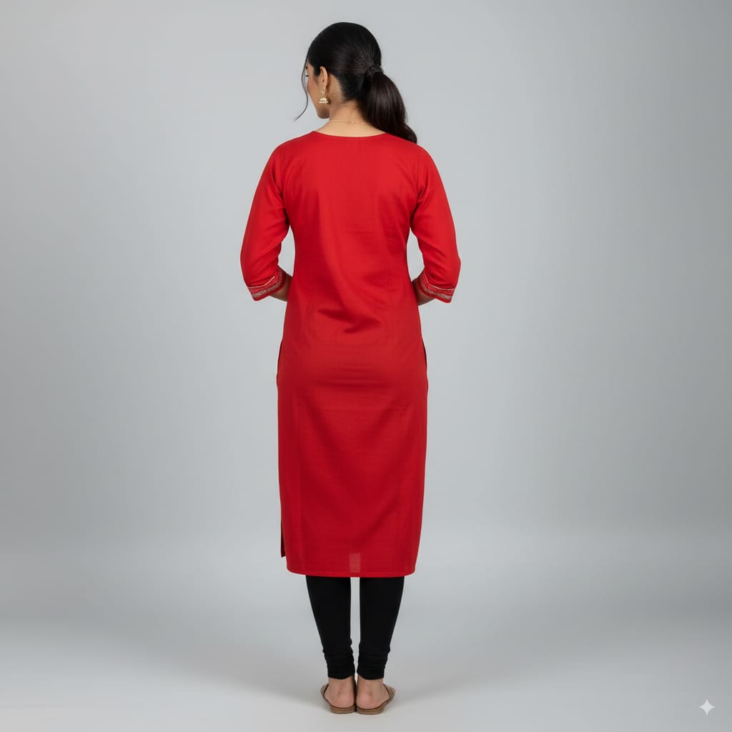 Maroon Black Pasapali Sambalpuri Designer A-Line Kurti