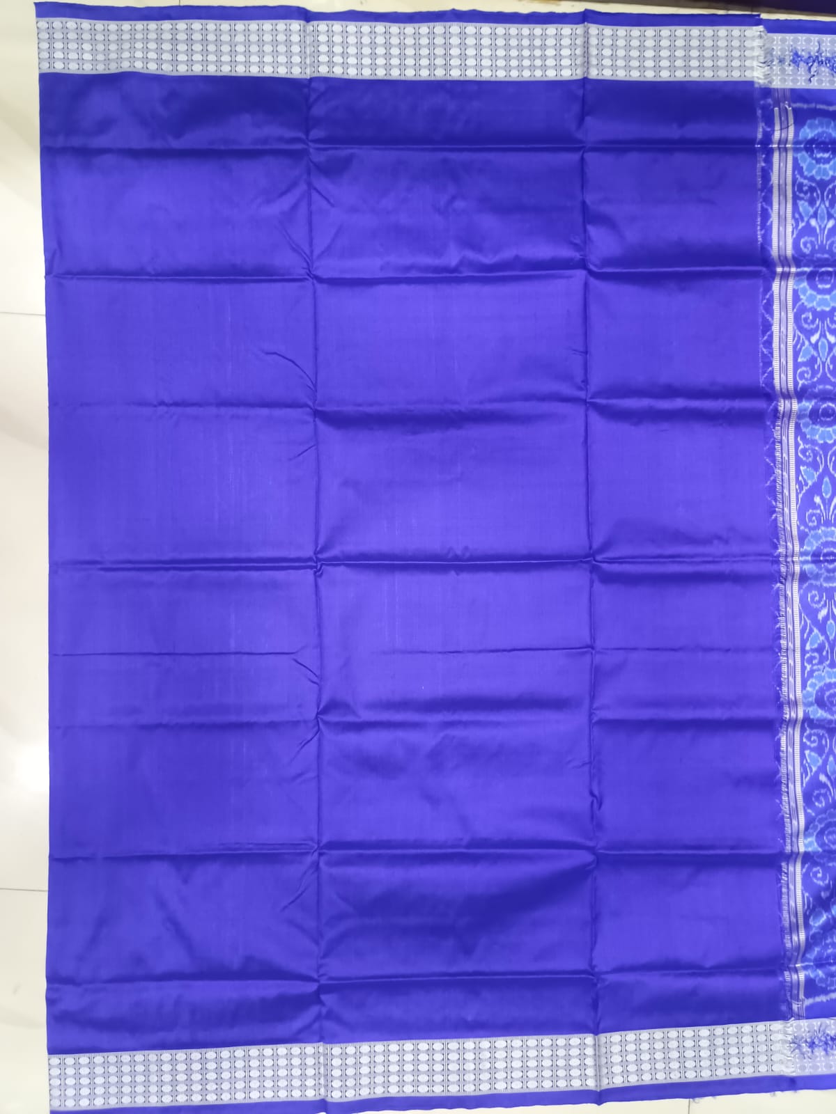 Orange Blue Pasapali And Animal Design Sambalpuri Silk Saree