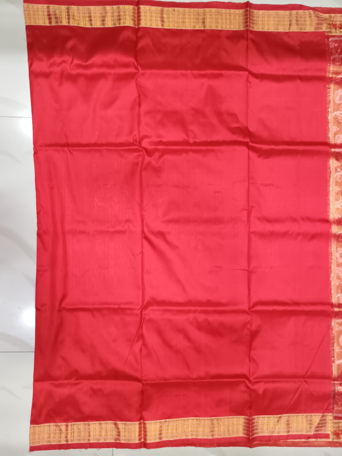 Bronze Red Dasakothi  Full Tissue Silk Saree