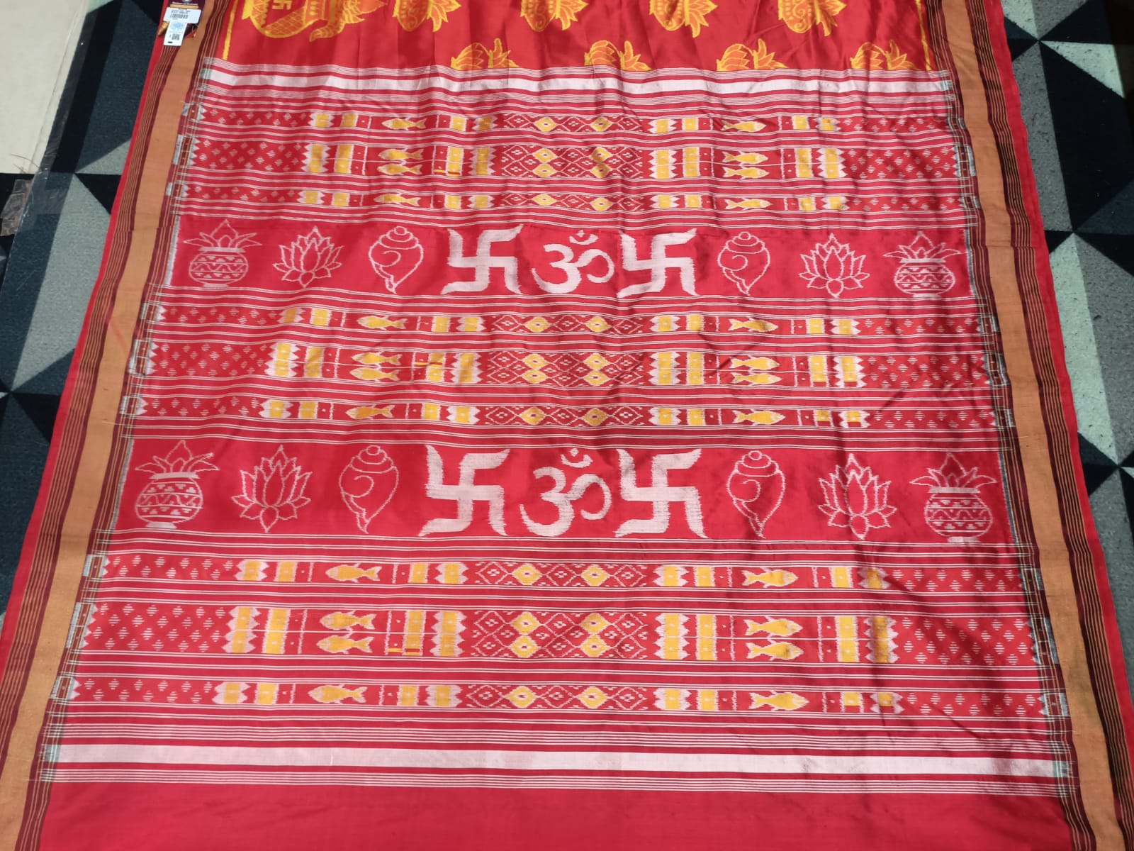 Red Kalashi Design Mulberry Silk Saree
