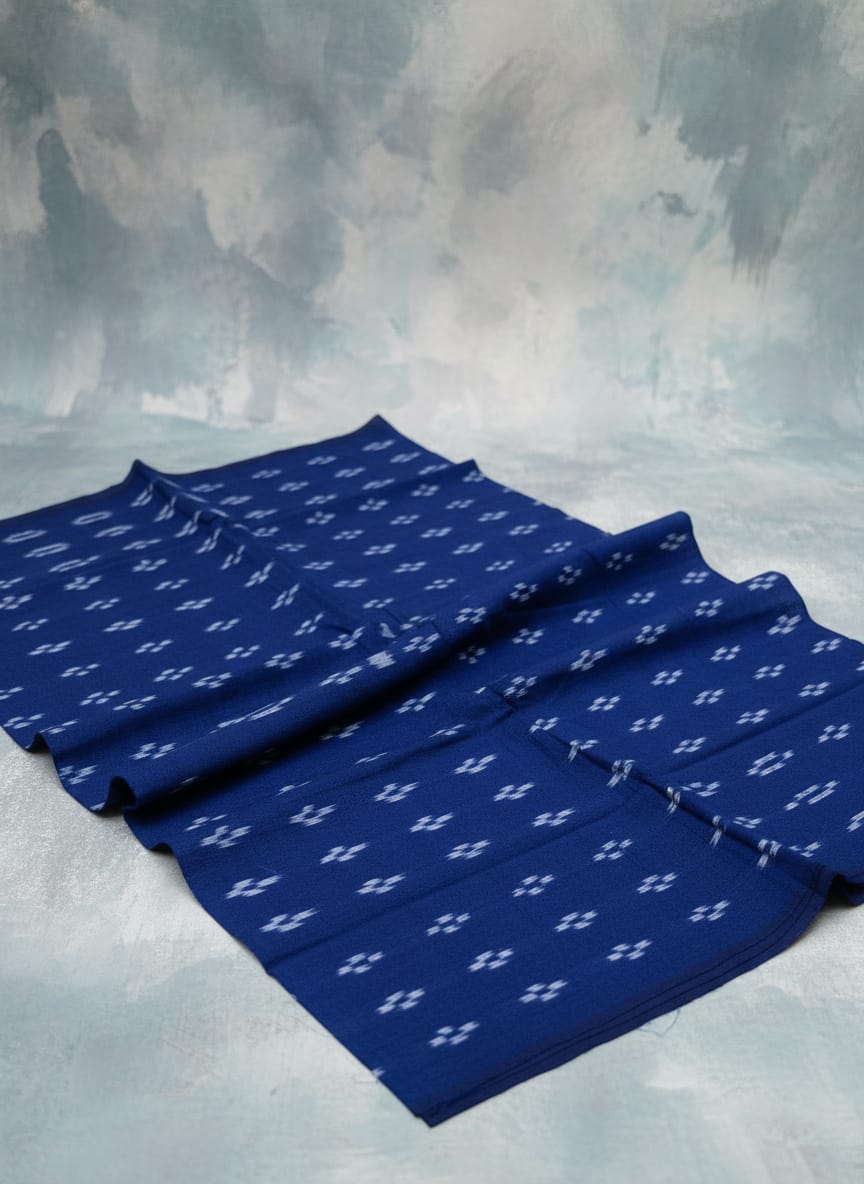 Blue Pasapali Ikat Design Nuapatna Fabrics