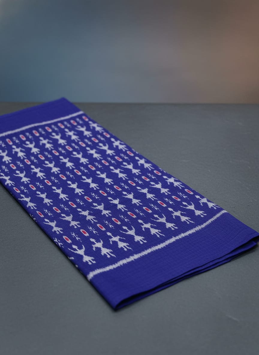 Blue Tribal Design Sambalpuri Fabrics