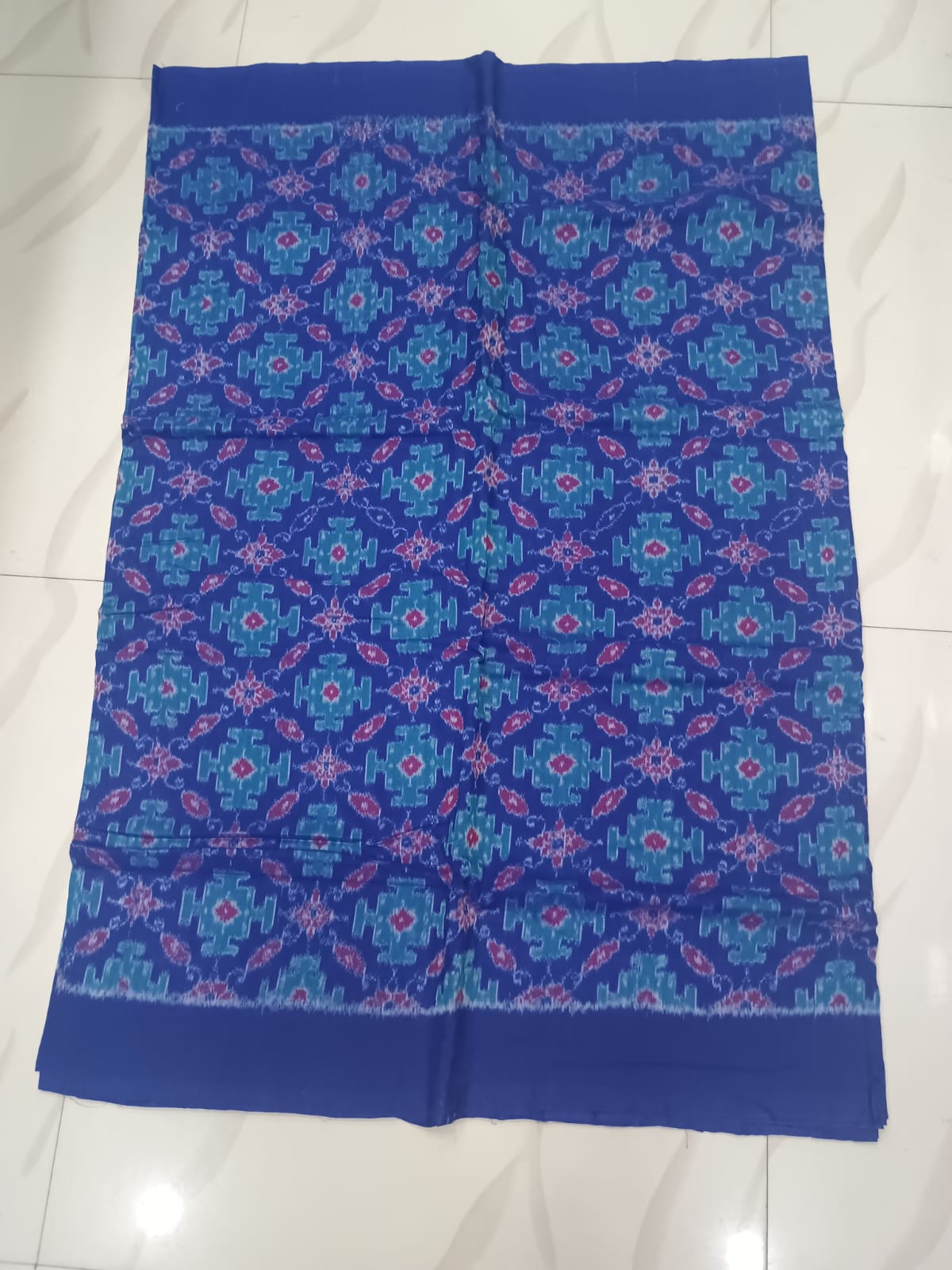 Blue Patola Ikat Design Sambalpuri Fabrics