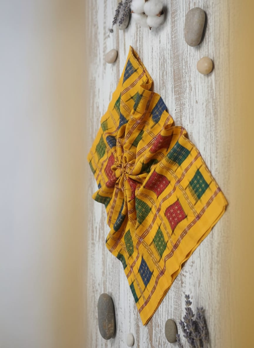 Yellow Multi Colour Aswini Design Sambalpuri Fabrics