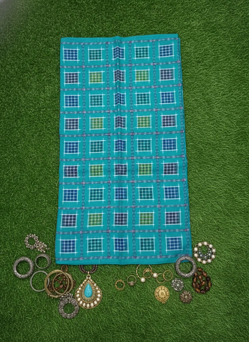 Rama Green Multi Colour Aswini Design Sambalpuri Fabrics