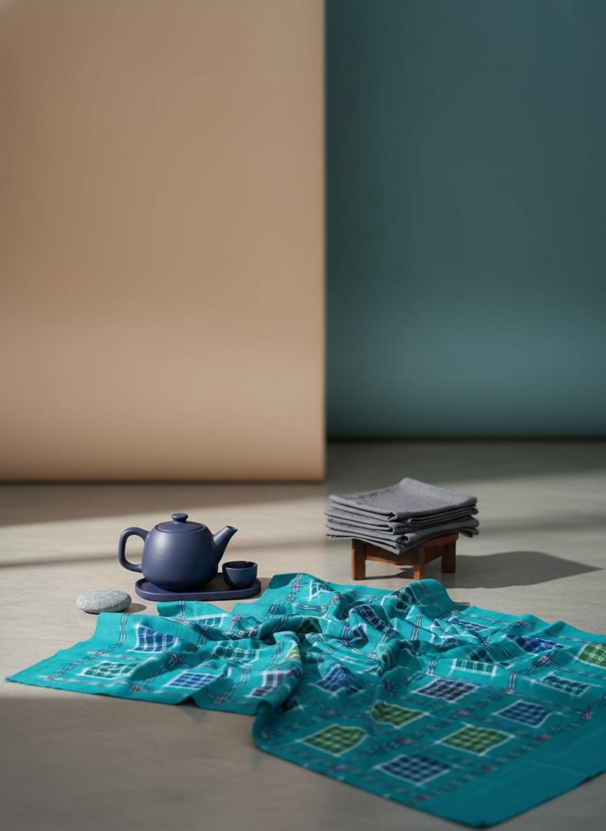 Rama Green Multi Colour Aswini Design Sambalpuri Fabrics