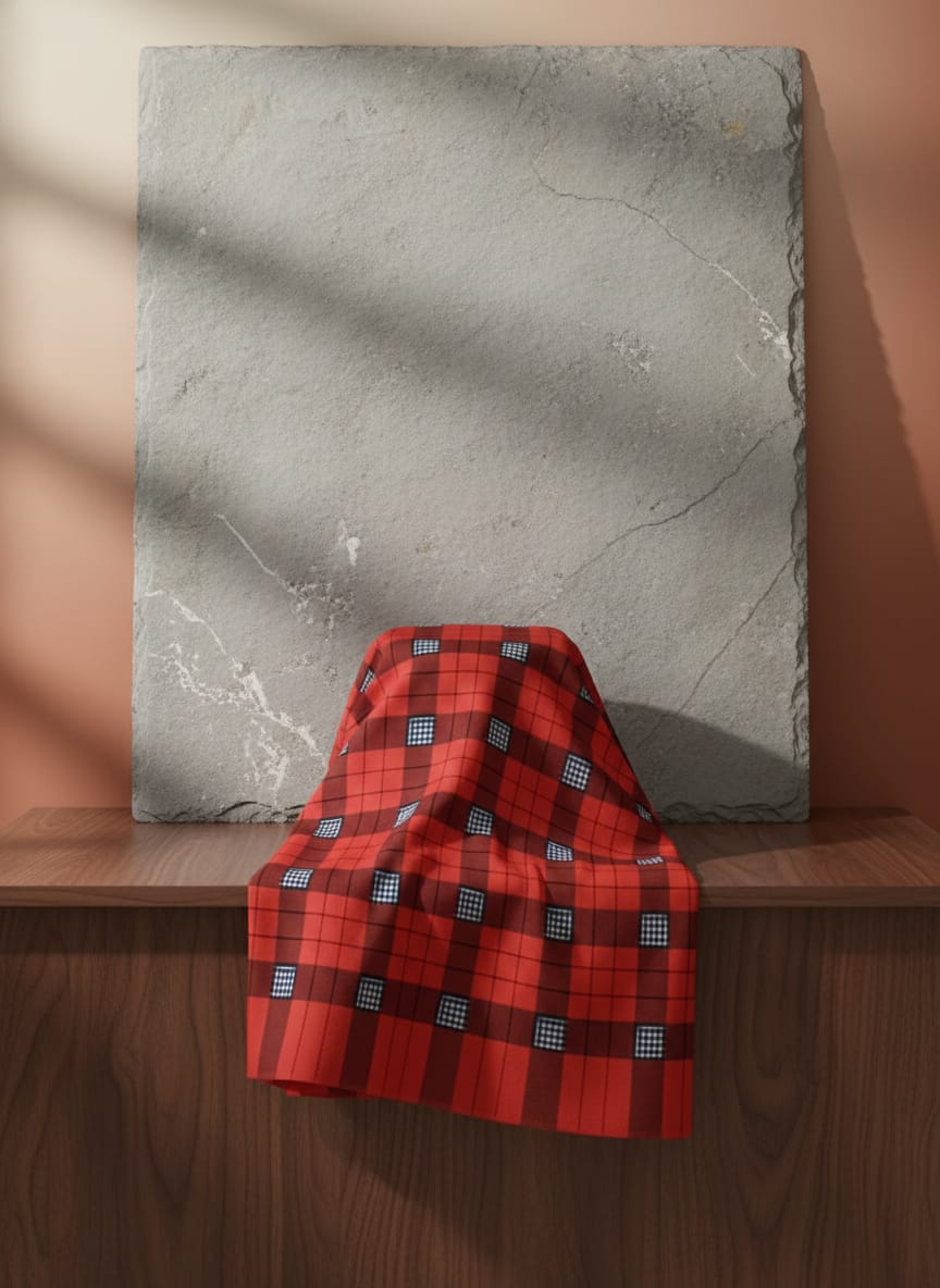 Orange Black Pasapali Design Sambalpuri Fabrics