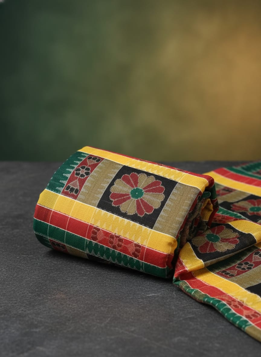 Multi Colour Utkal Laxmi Design Sambalpuri Fabrics