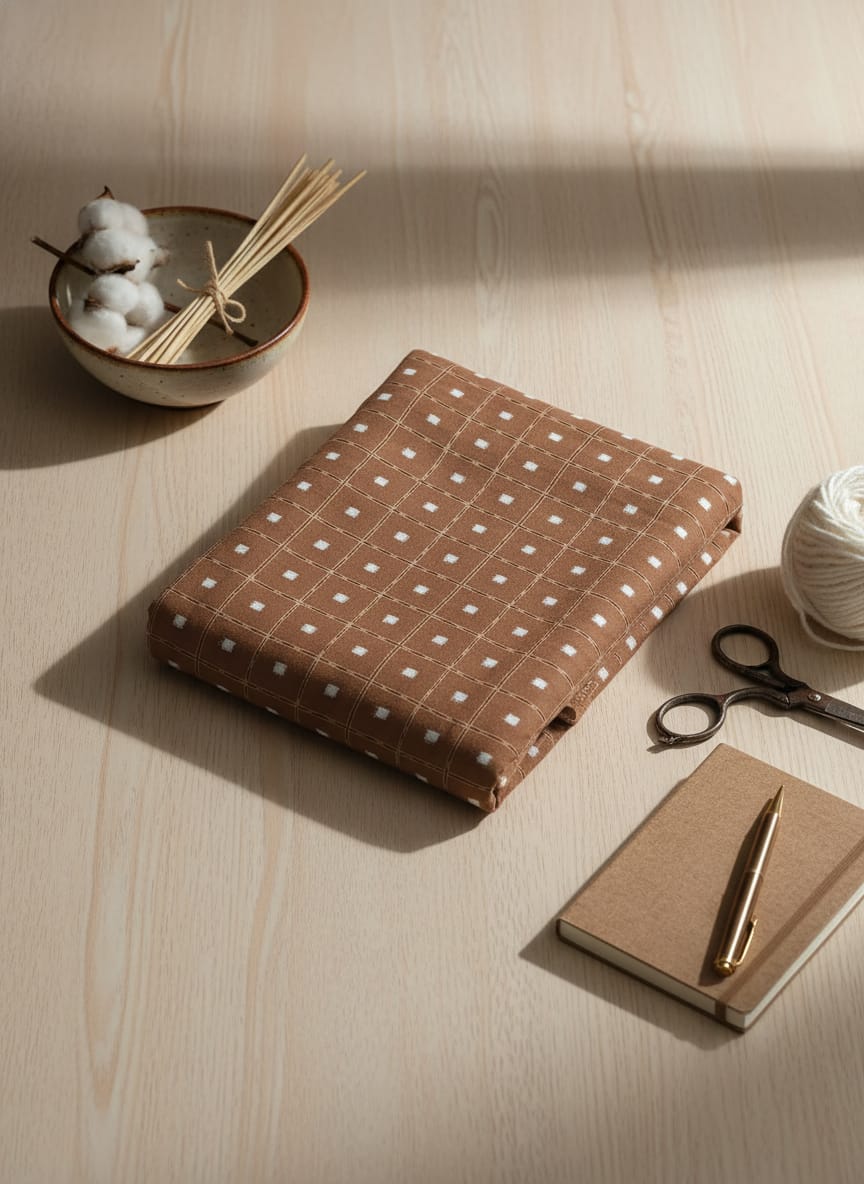 Brown Tipa Pasapali Design Sambalpuri Fabrics