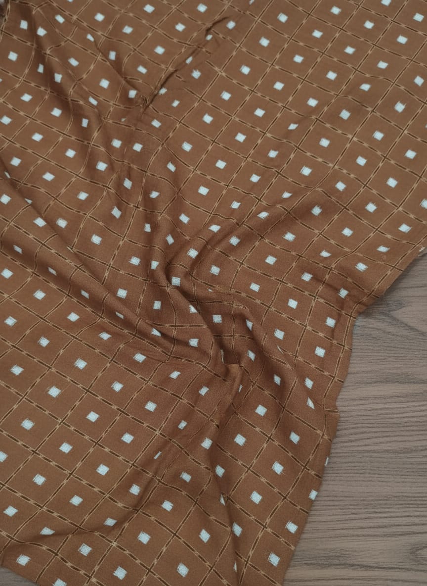 Brown Tipa Pasapali Design Sambalpuri Fabrics