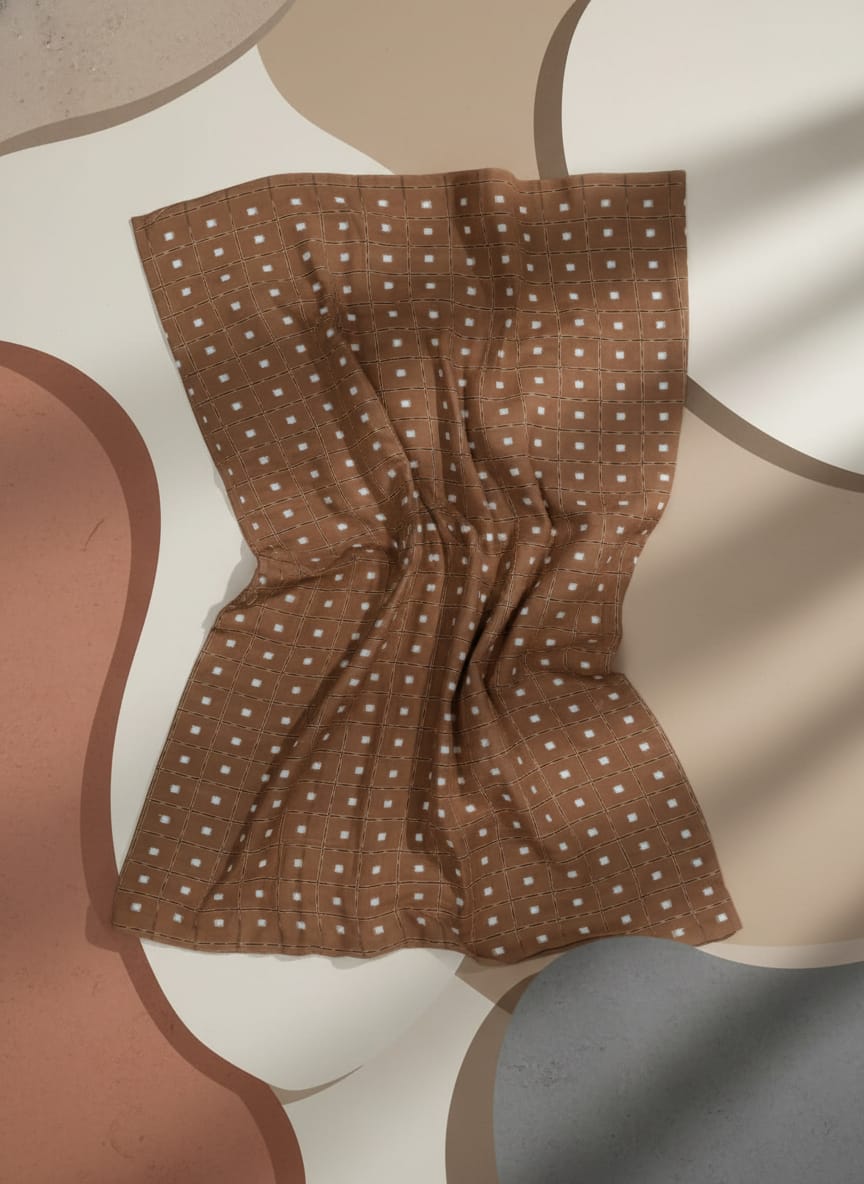 Brown Tipa Pasapali Design Sambalpuri Fabrics