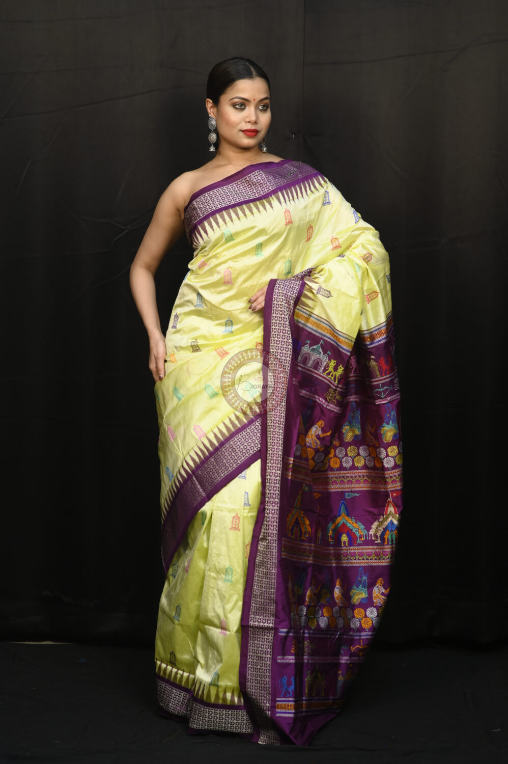 Pista Purple Sri Ram Exclusive Sambalpuri Silk Saree
