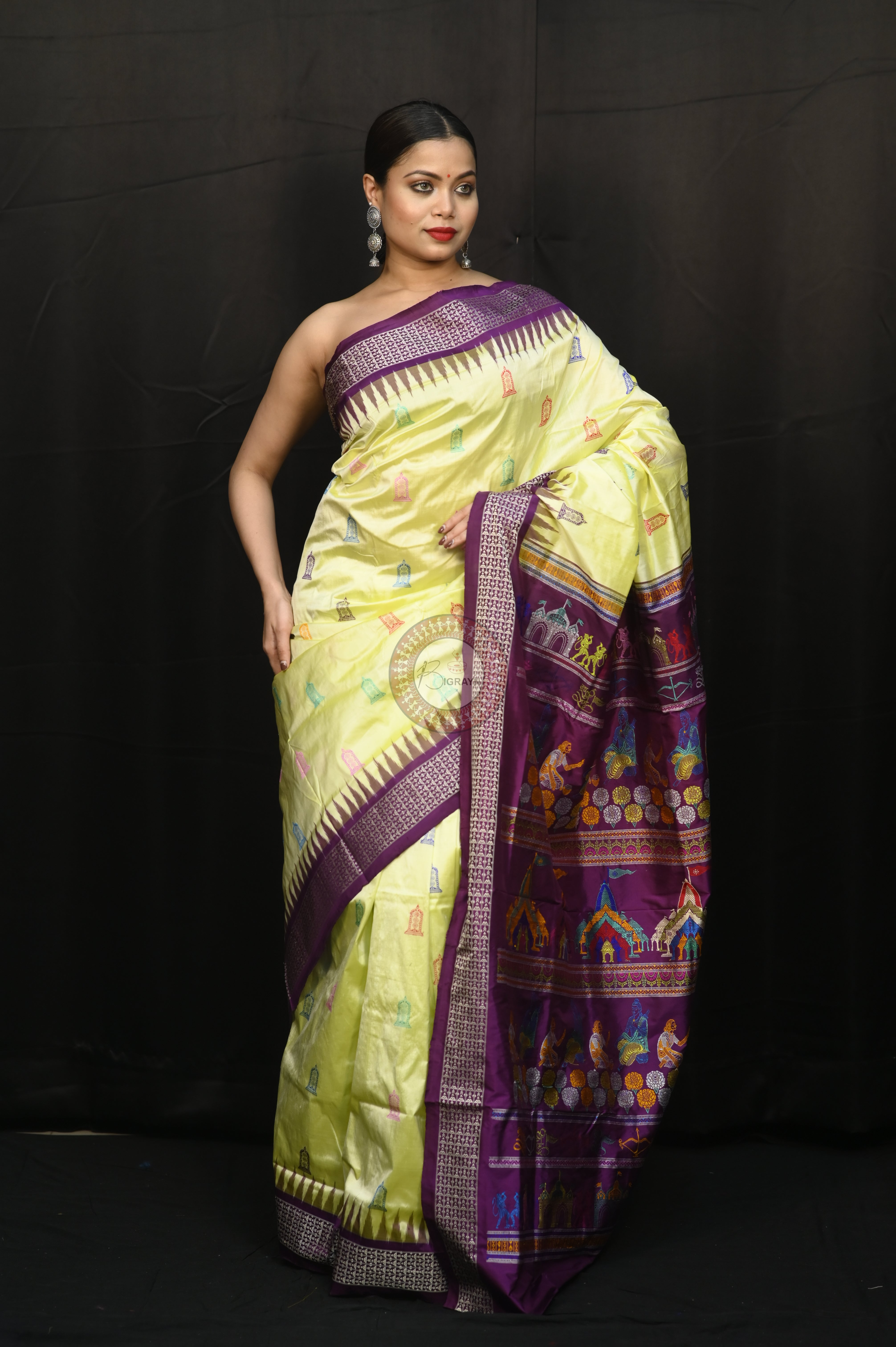 Pista Purple Sri Ram Exclusive Sambalpuri Silk Saree