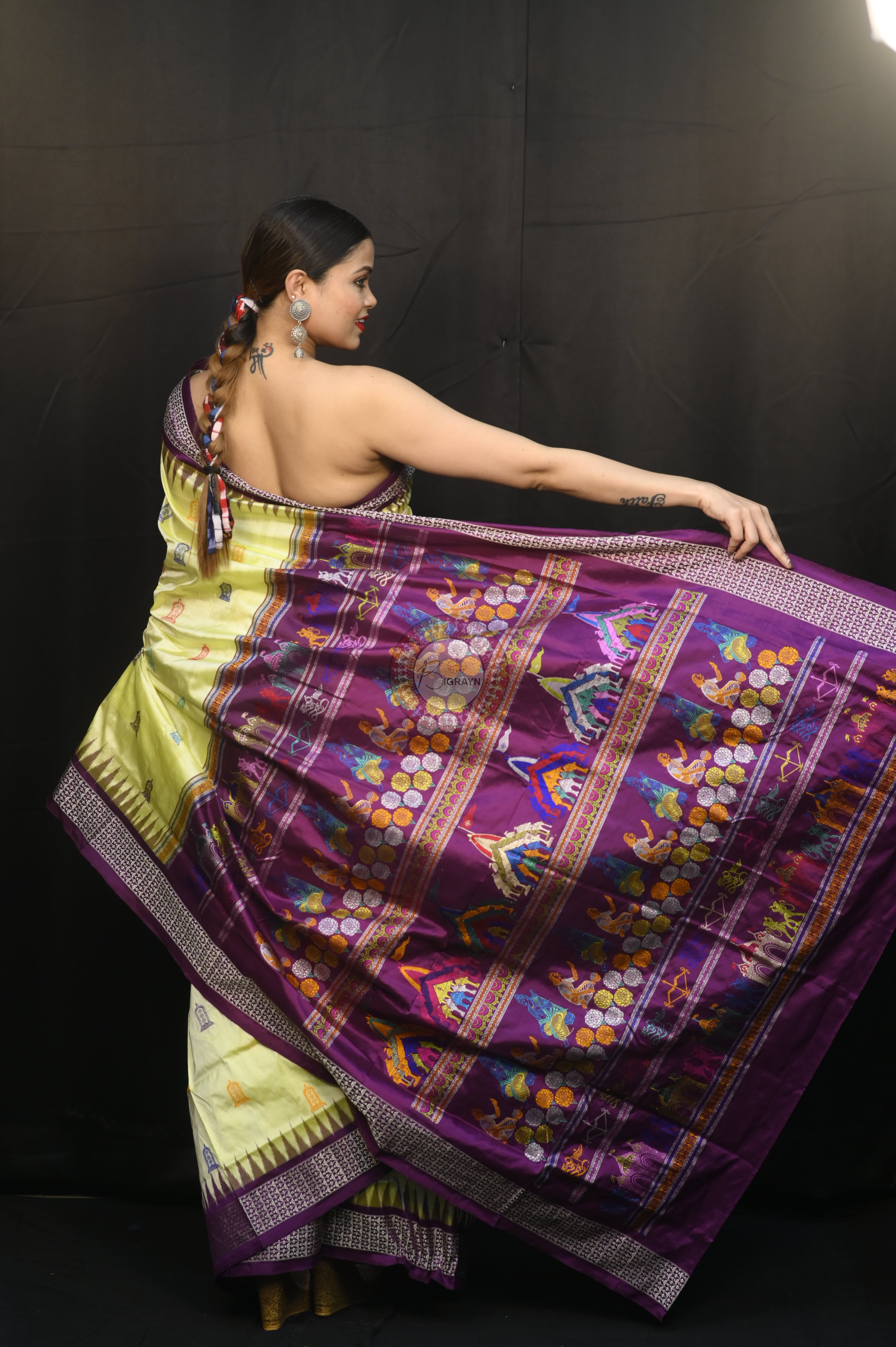 Pista Purple Sri Ram Exclusive Sambalpuri Silk Saree