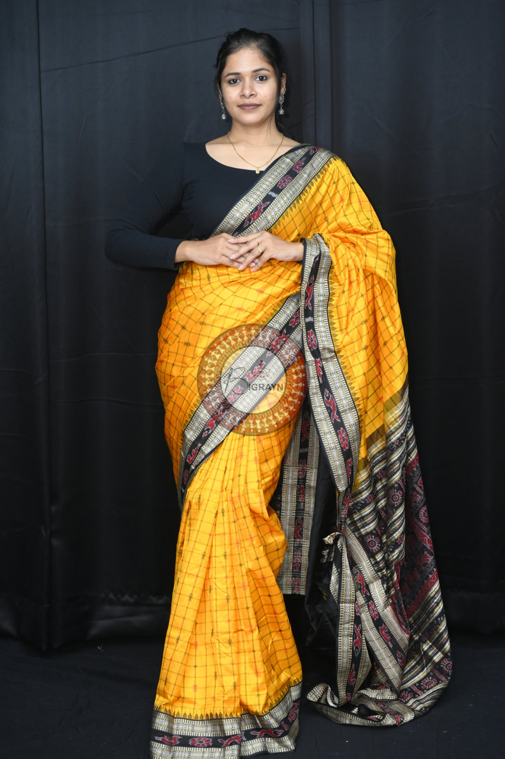 "Odisha Handloom Hazarbuti Bomkai Silk Saree with thousand buti motifs, intricate pallu design, and rich traditional craftsmanship"