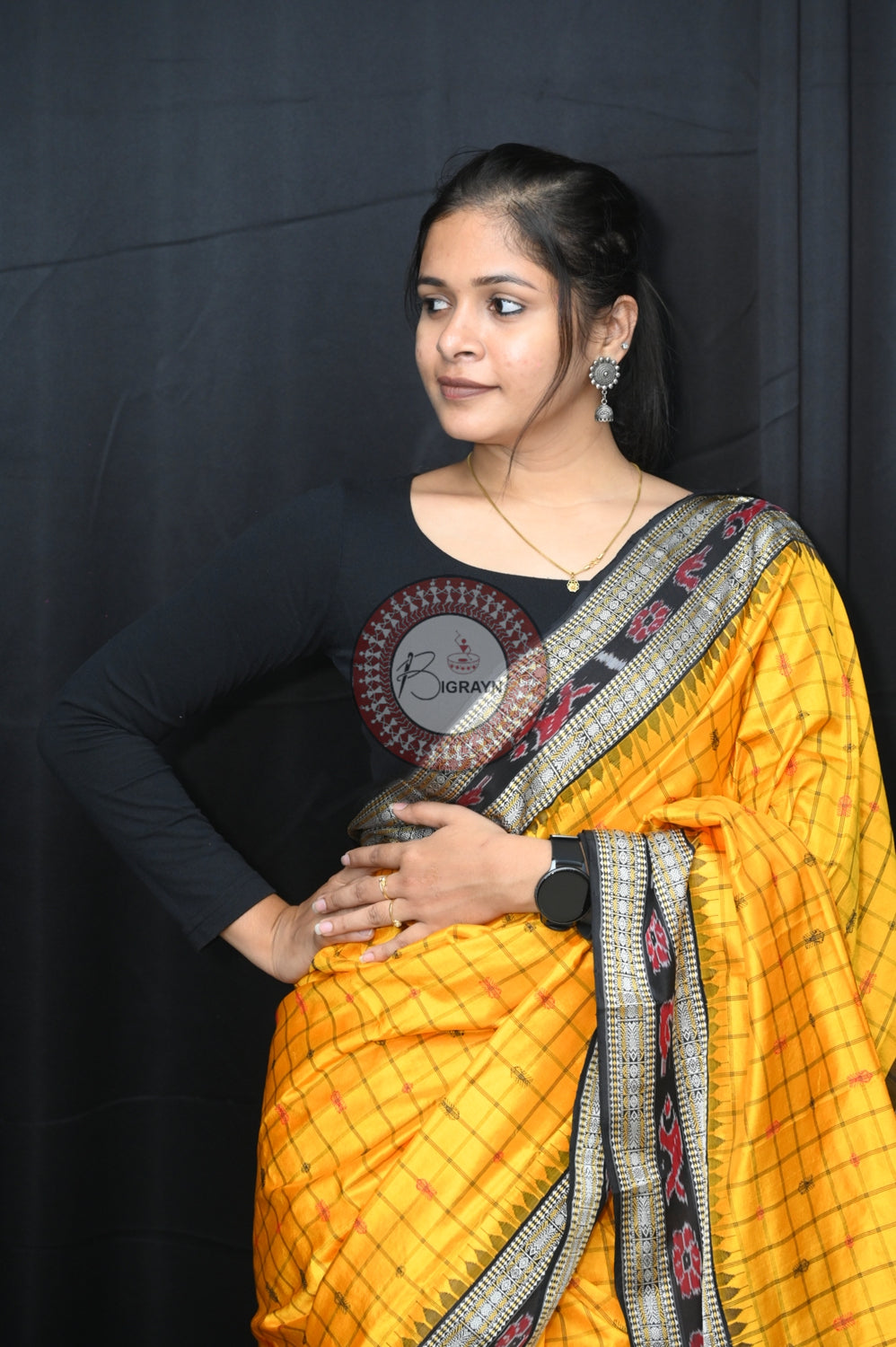 "Odisha Handloom Hazarbuti Bomkai Silk Saree with thousand buti motifs, intricate pallu design, and rich traditional craftsmanship"