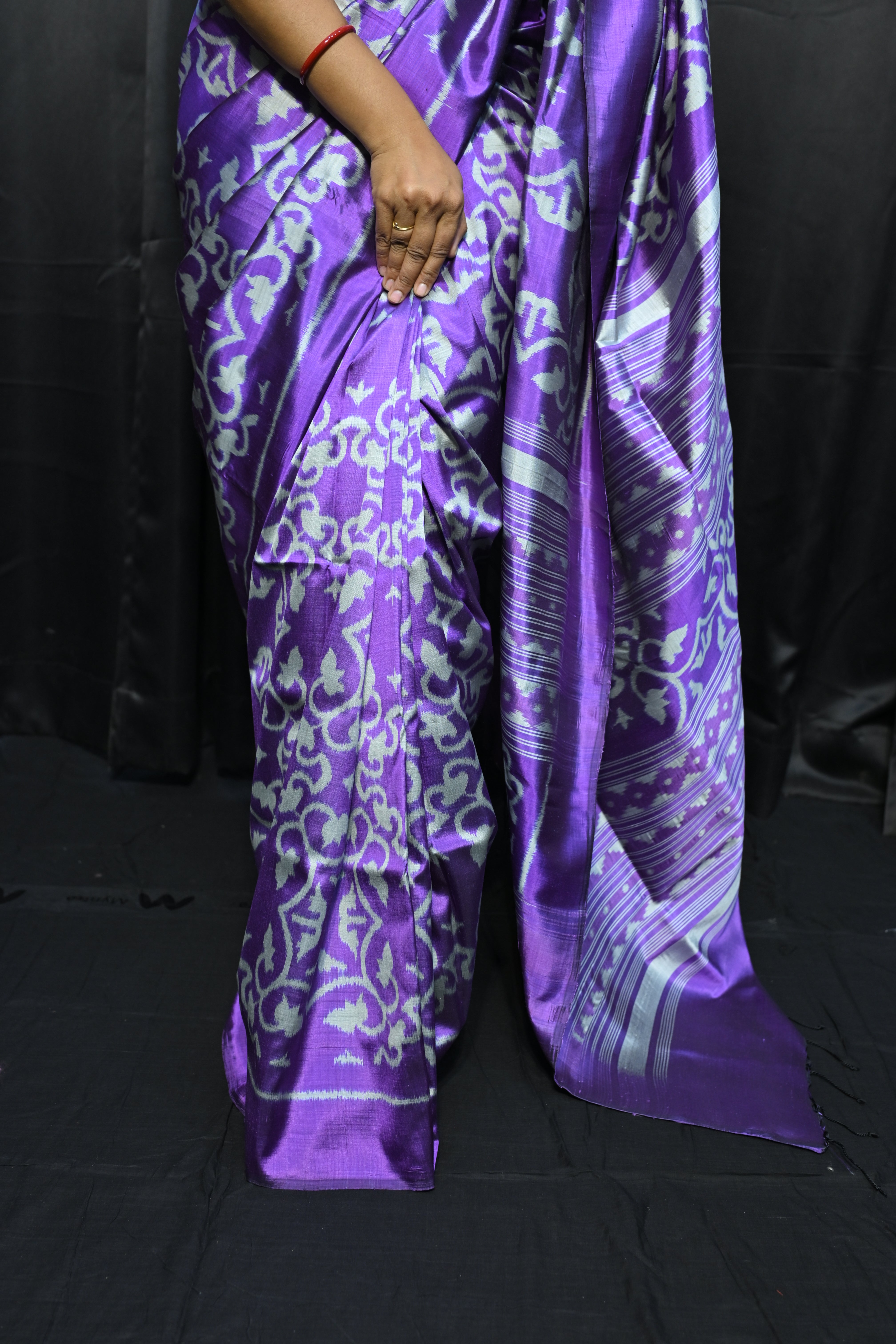 Lavender  Madhumalati  Mulberry Silk Saree