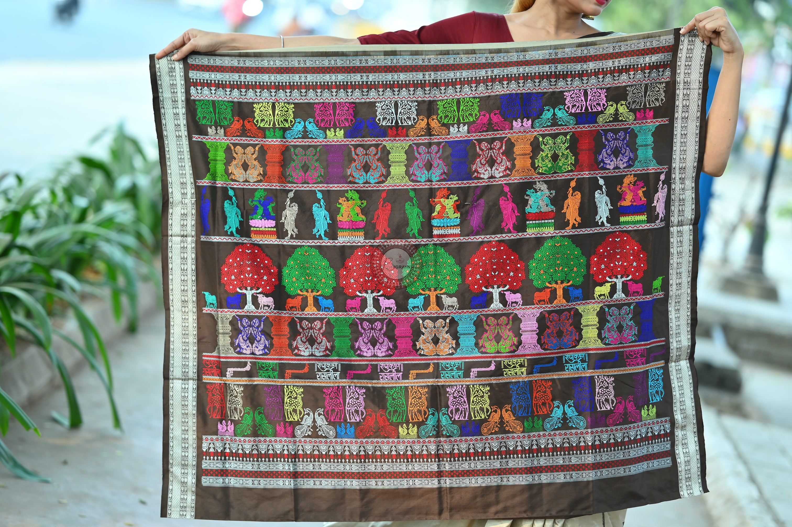 Grey Rasleela Exclusive Sambalpuri Silk Saree