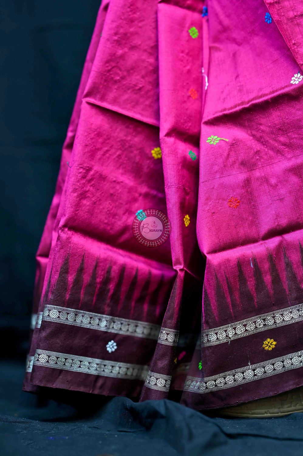 Purple Coffee Dolabedi Silk Saree