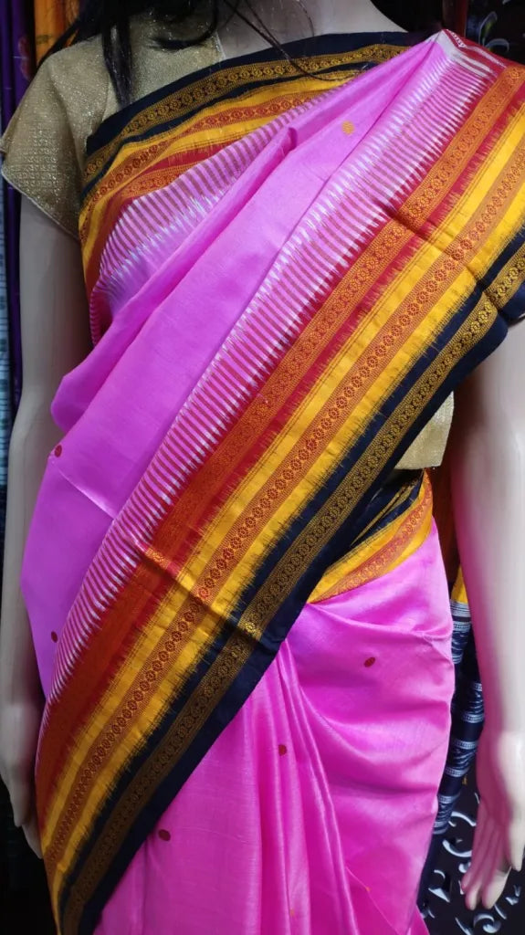 Pink Kathiphera Khandua Silk Saree