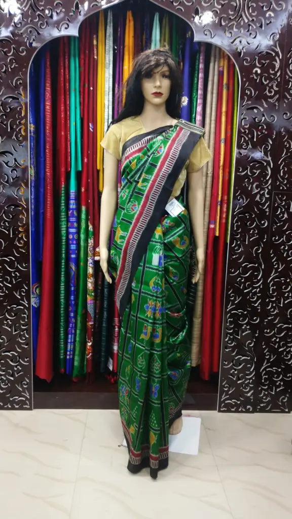 Green Nabakothi Kalashi Pallu Silk Saree