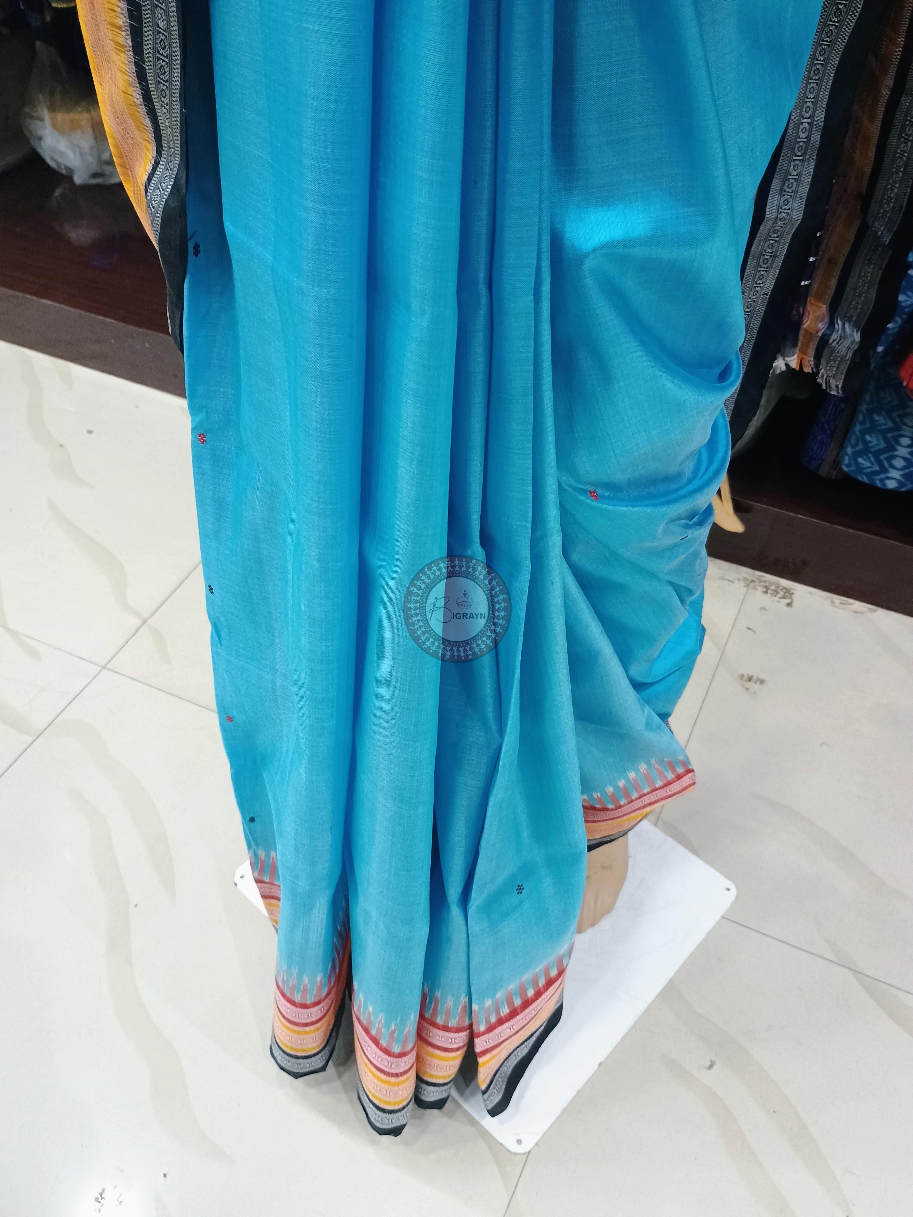 Copper Sulphate Black Kathifera Khandua Silk Saree