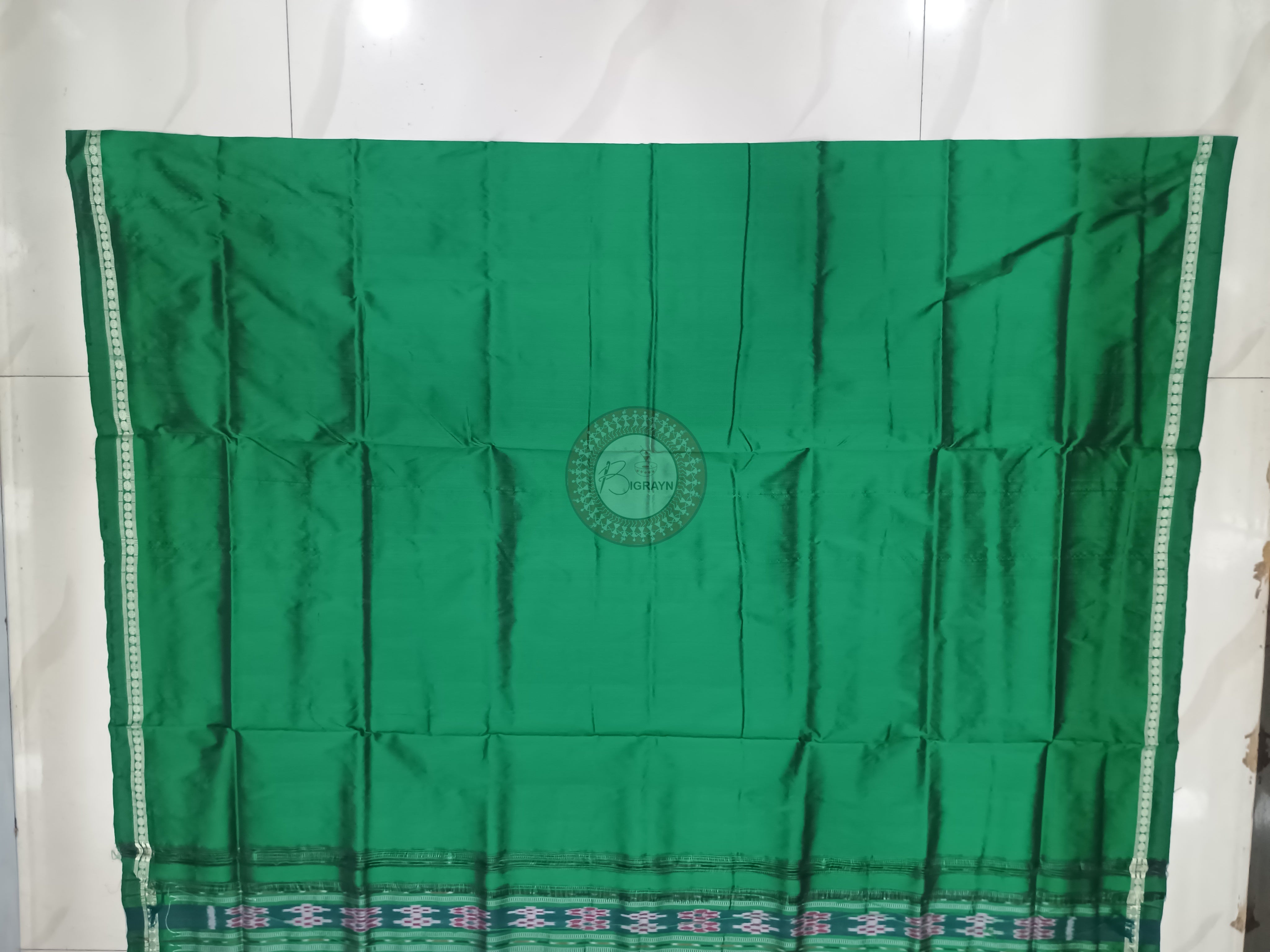 Magenta Green Ek Phulia Bomkai Silk Saree