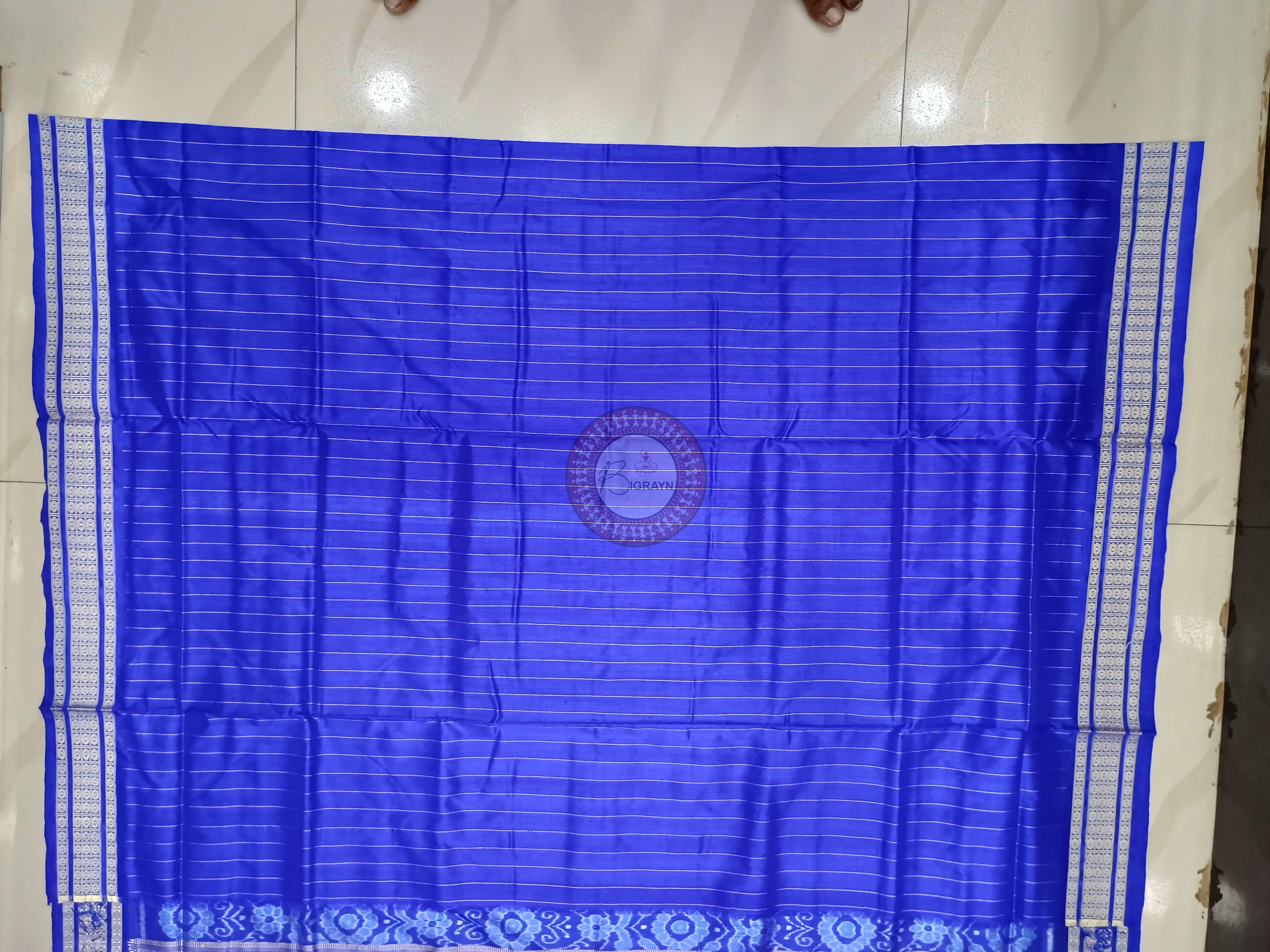 Ink Blue Blue Pasapali Sambalpuri Silk Saree