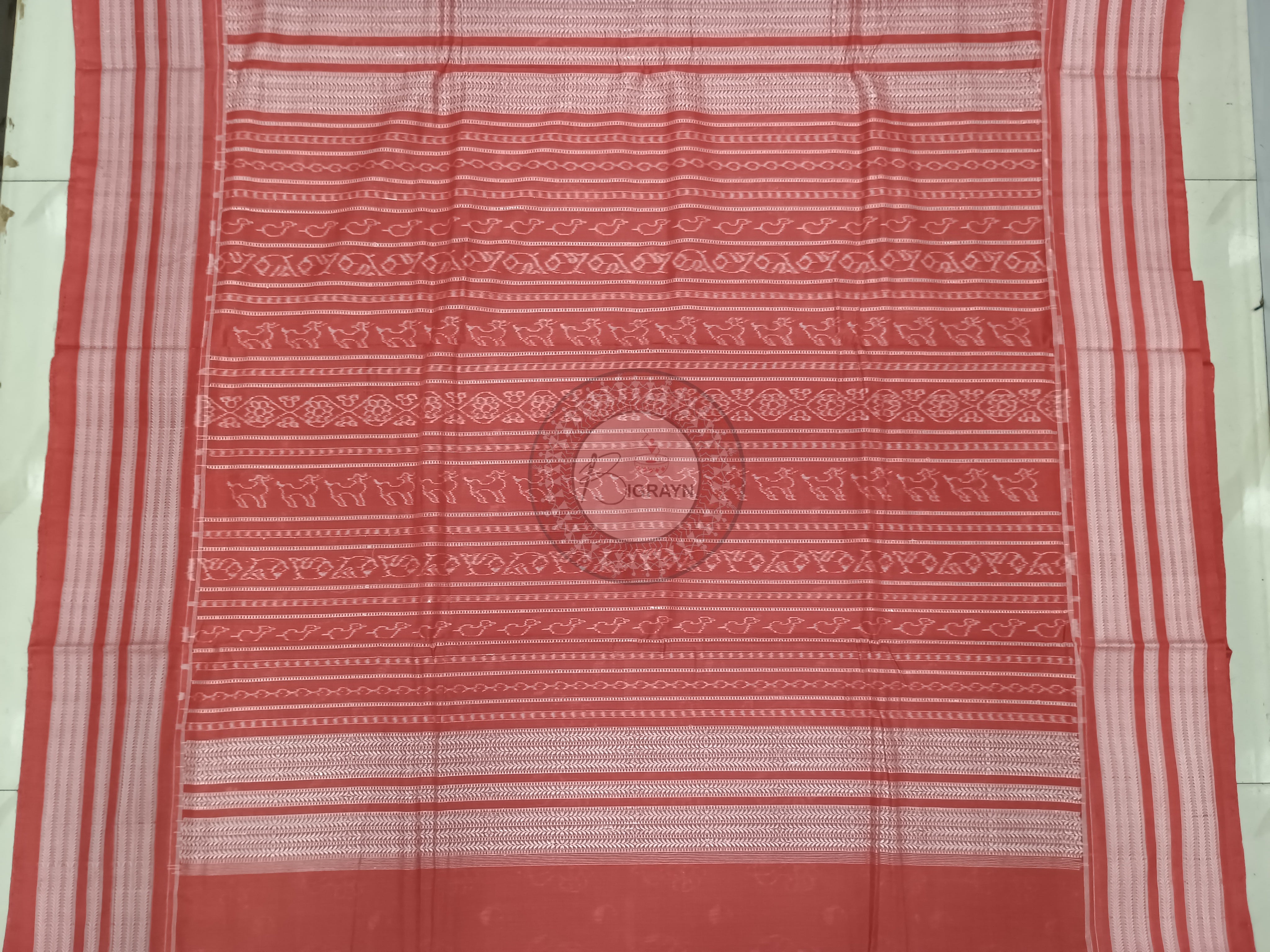 Black Maroon Flower Design Natural Dye Cotton Saree