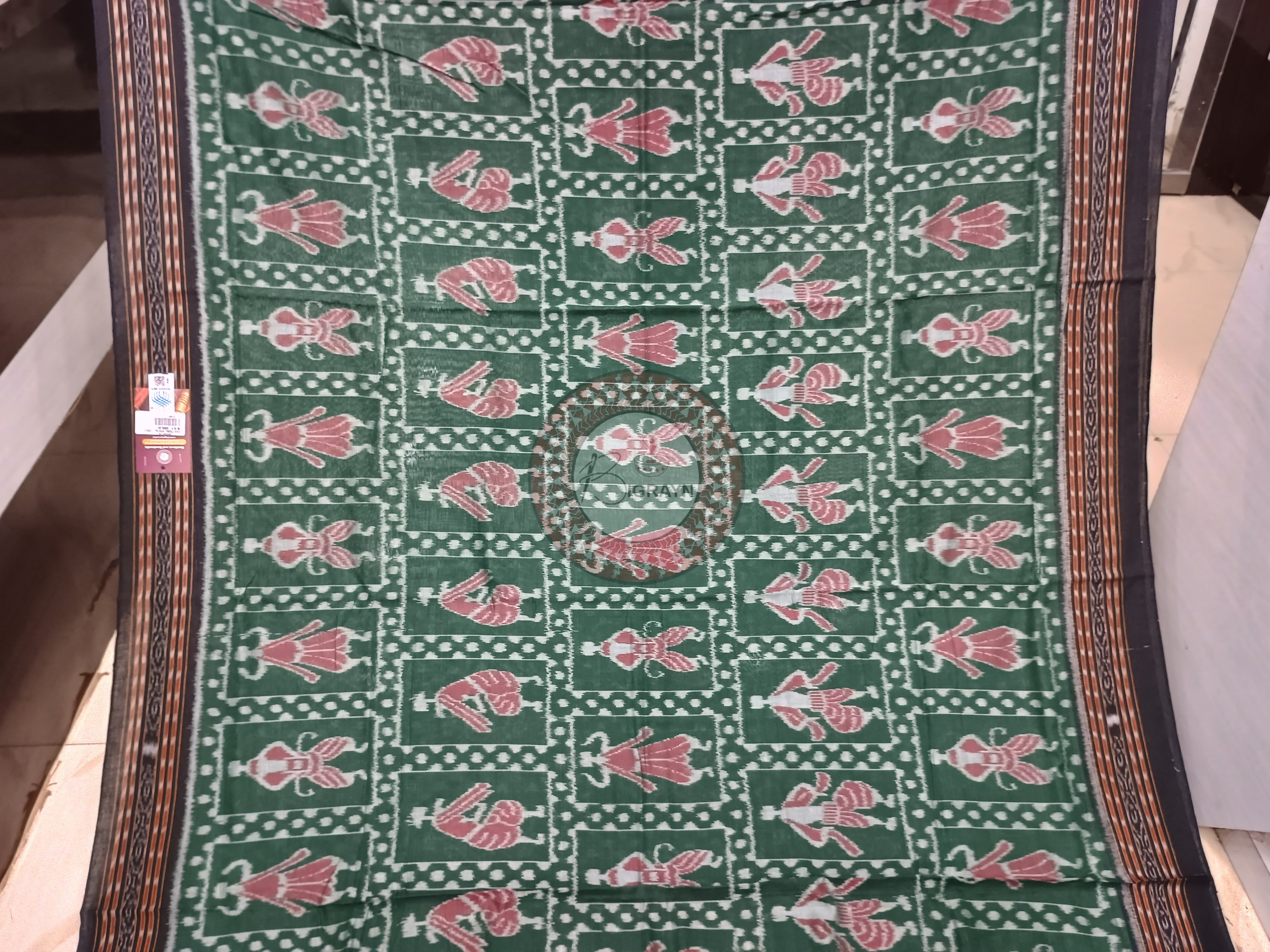 Green Coffee Tribal Odisha Handloom Sambalpuri Cotton