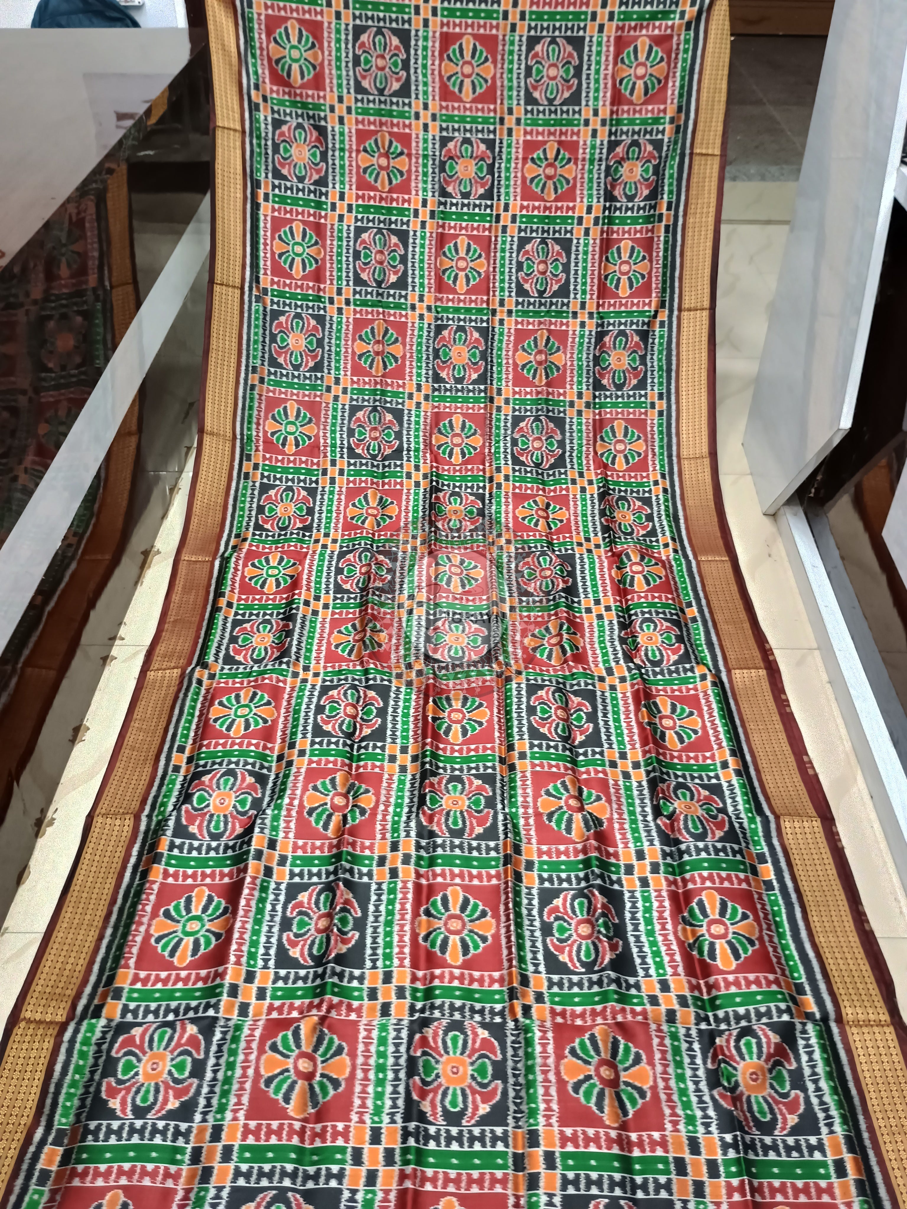 Multi Color Utkal Laxmi Mulberry Silk Saree