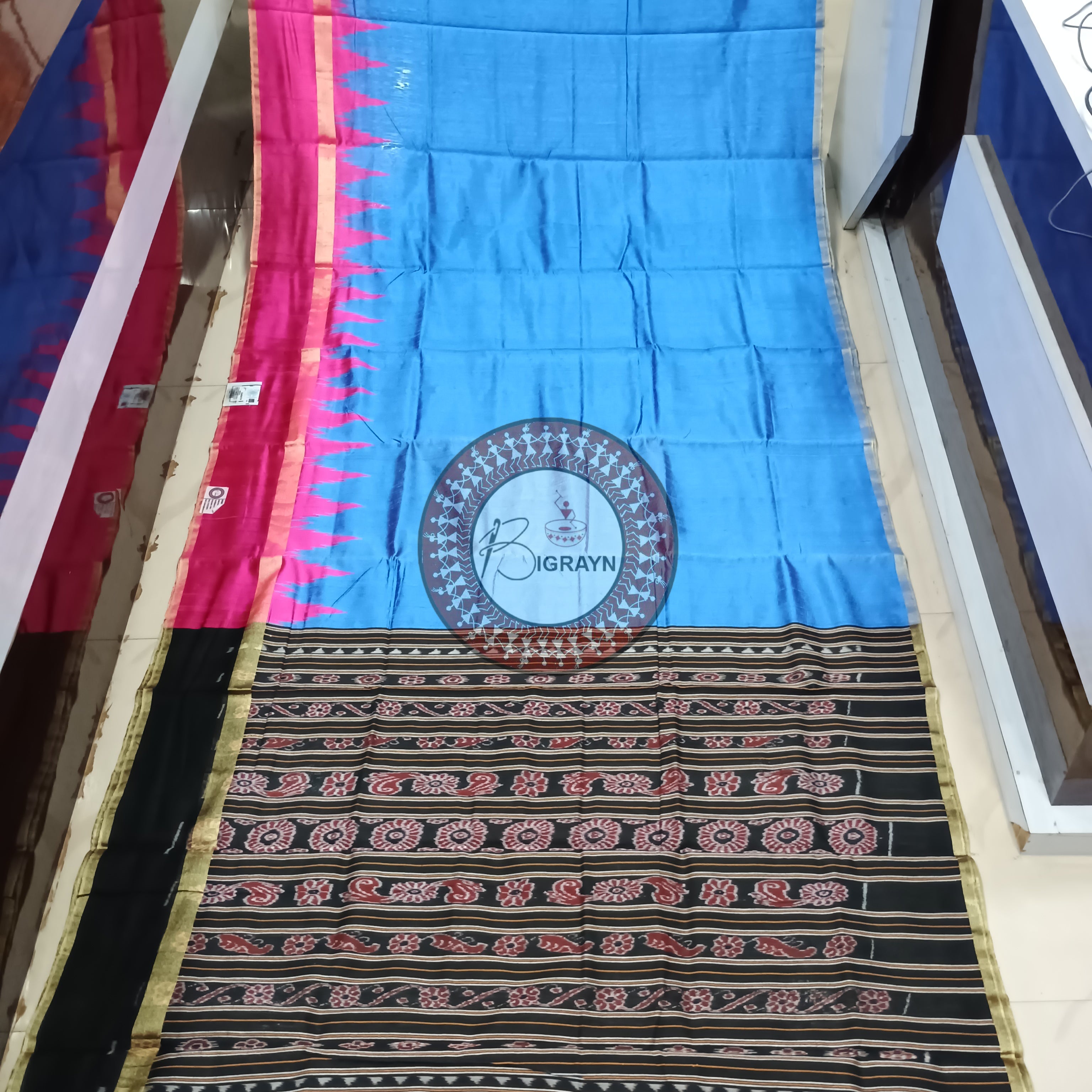Royal Blue Gopalpur Tussar Silk Saree