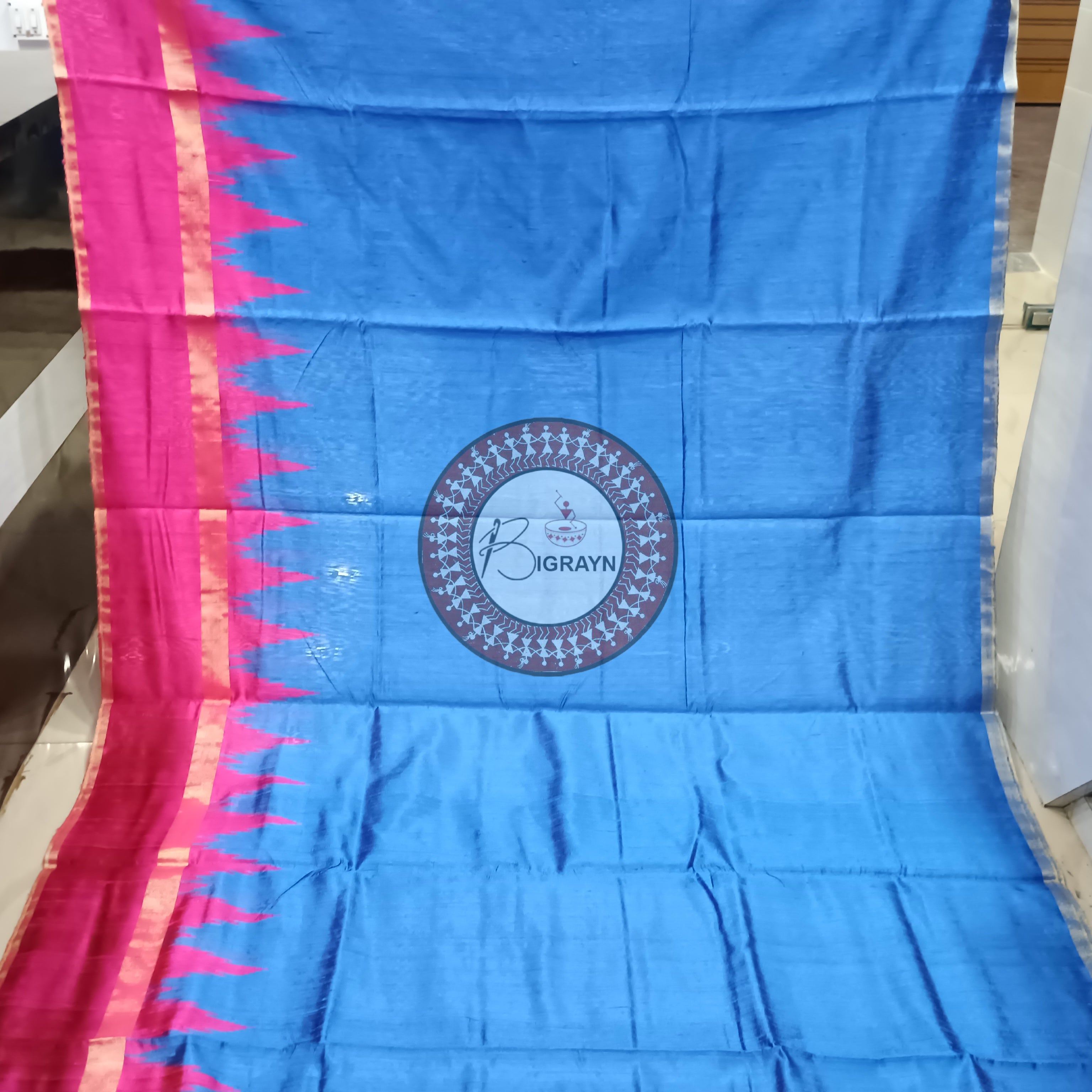 Royal Blue Gopalpur Tussar Silk Saree