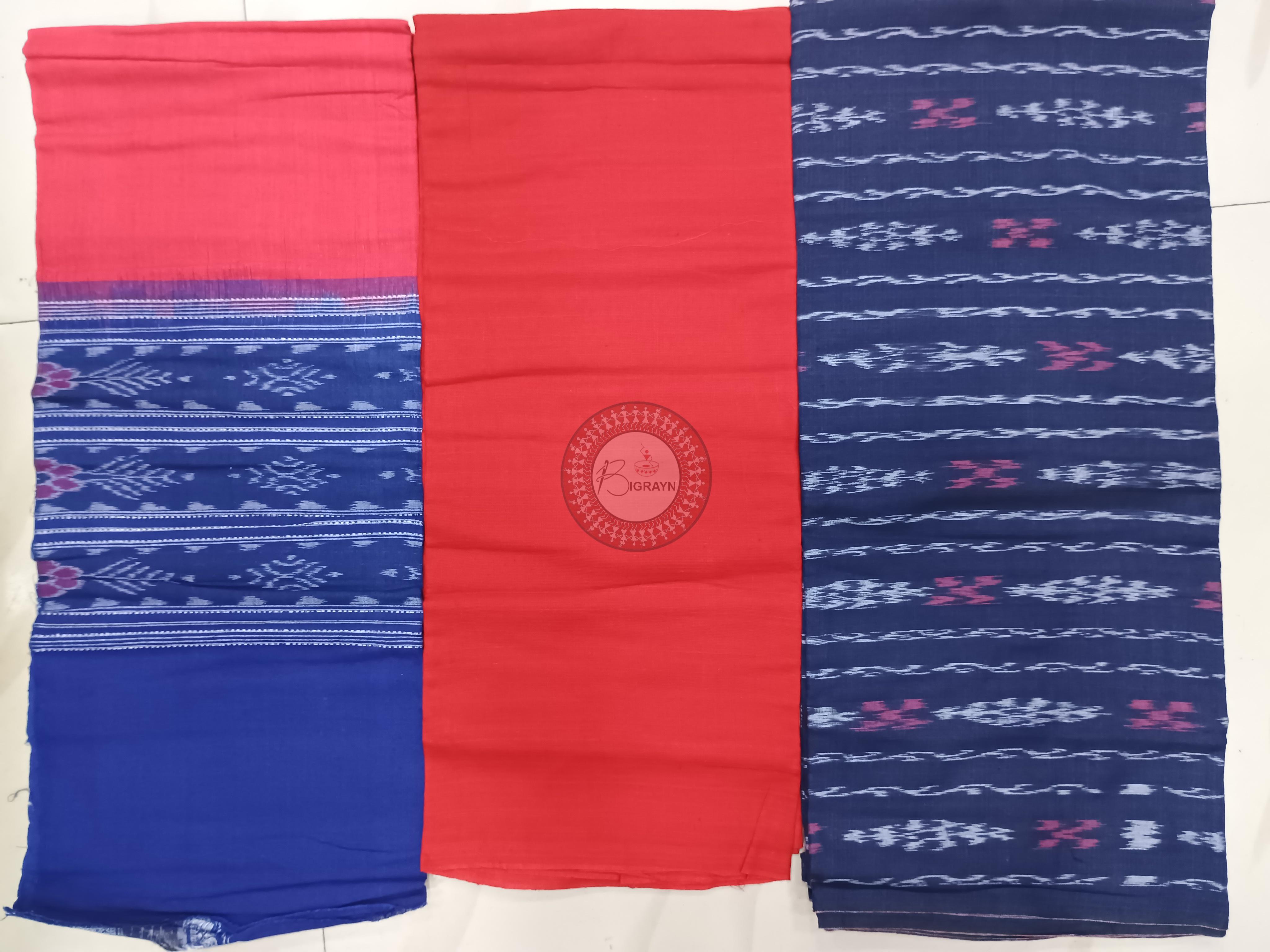 Blue Red Ikat Dress Set