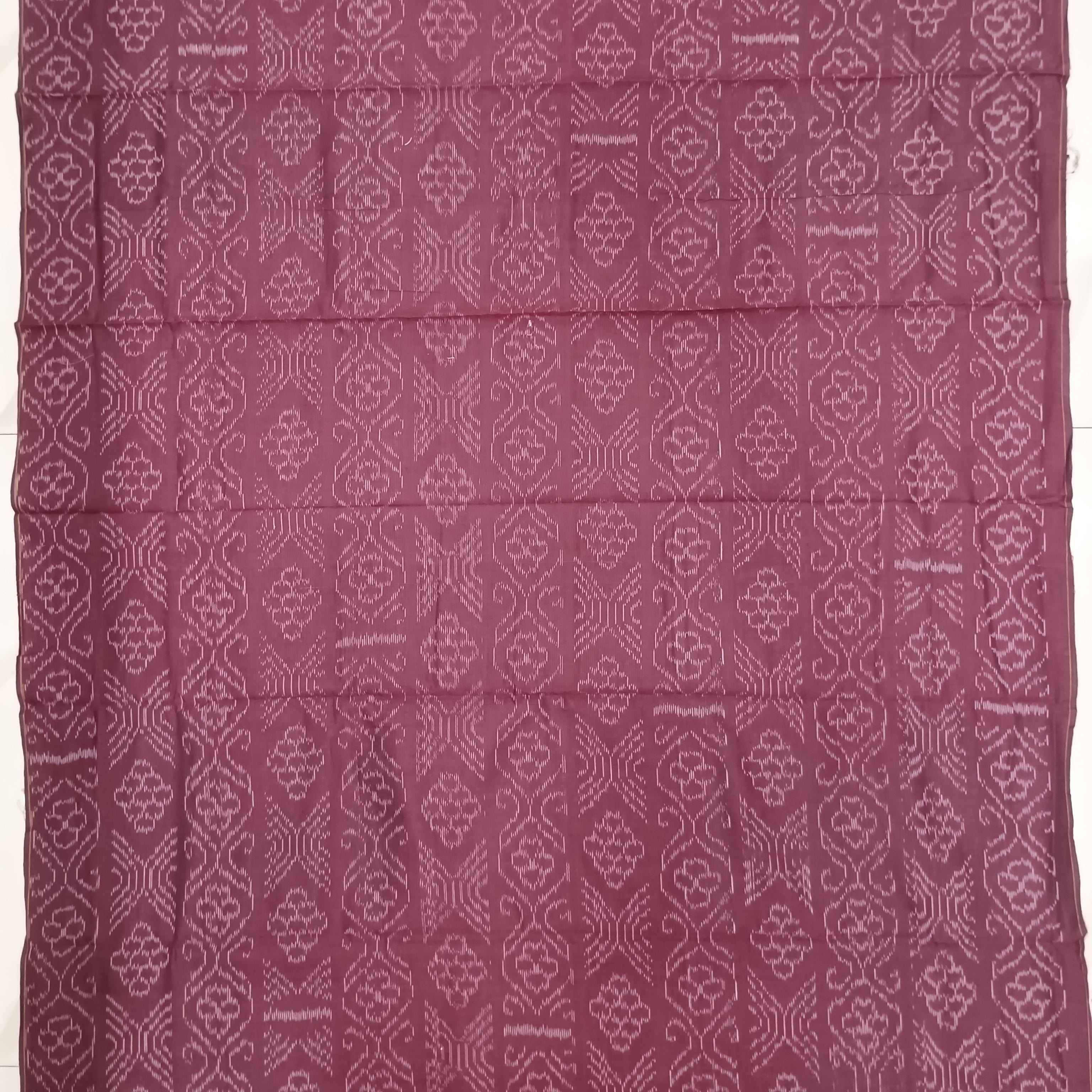 Coffee Baby Pink Ikat Design Dress Set