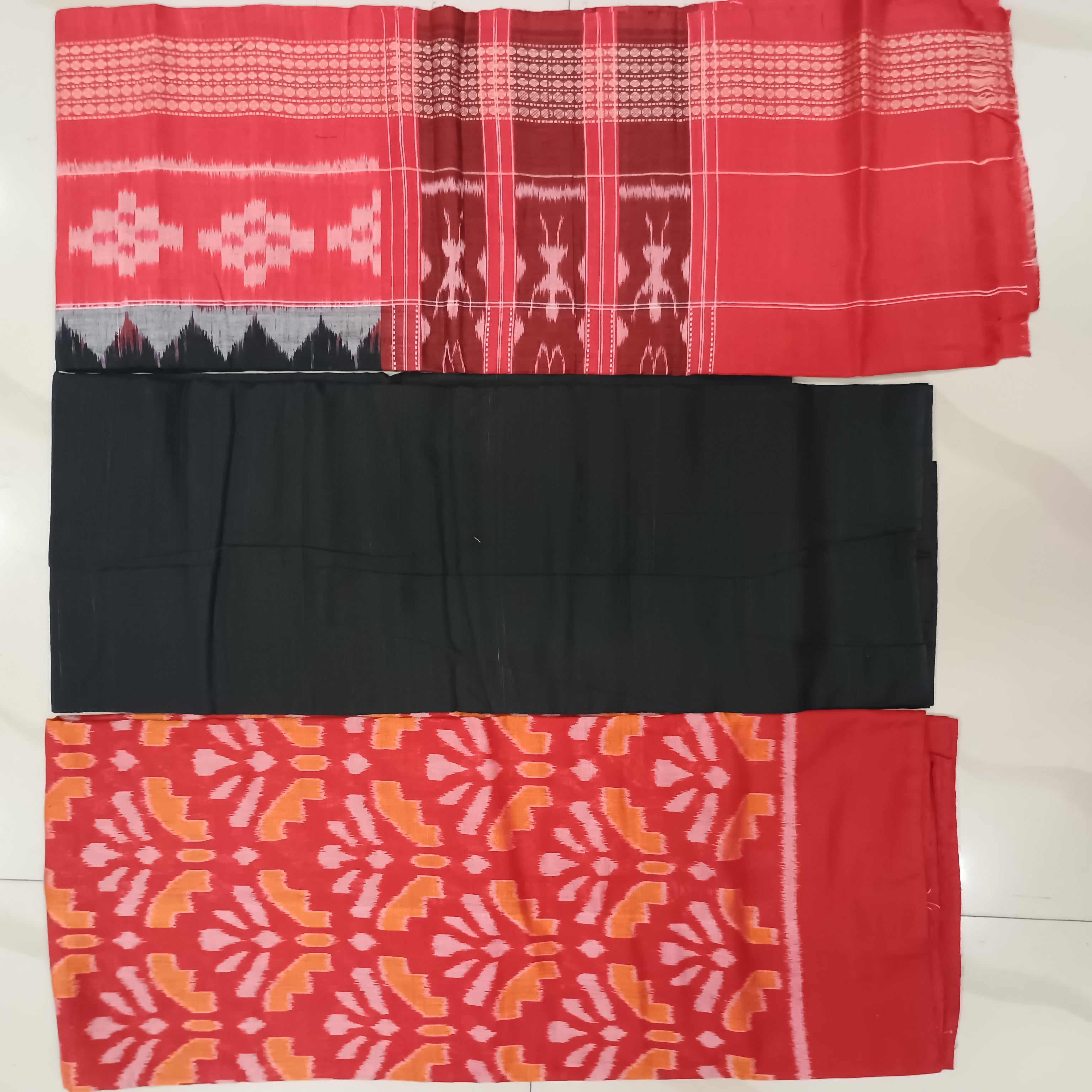 Red Black Flower Design Dress Set