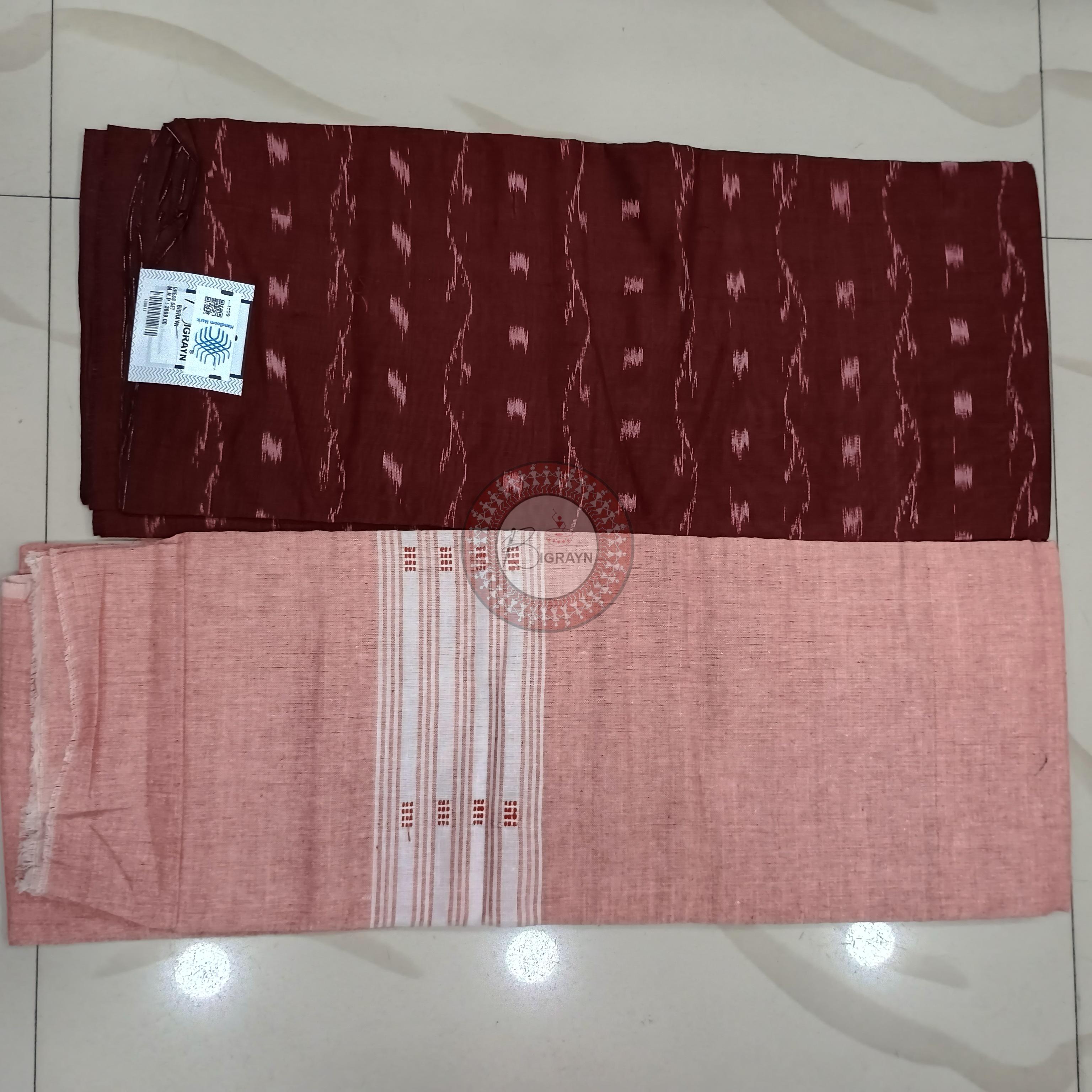 Maroon Peach Lata Design Dress Set