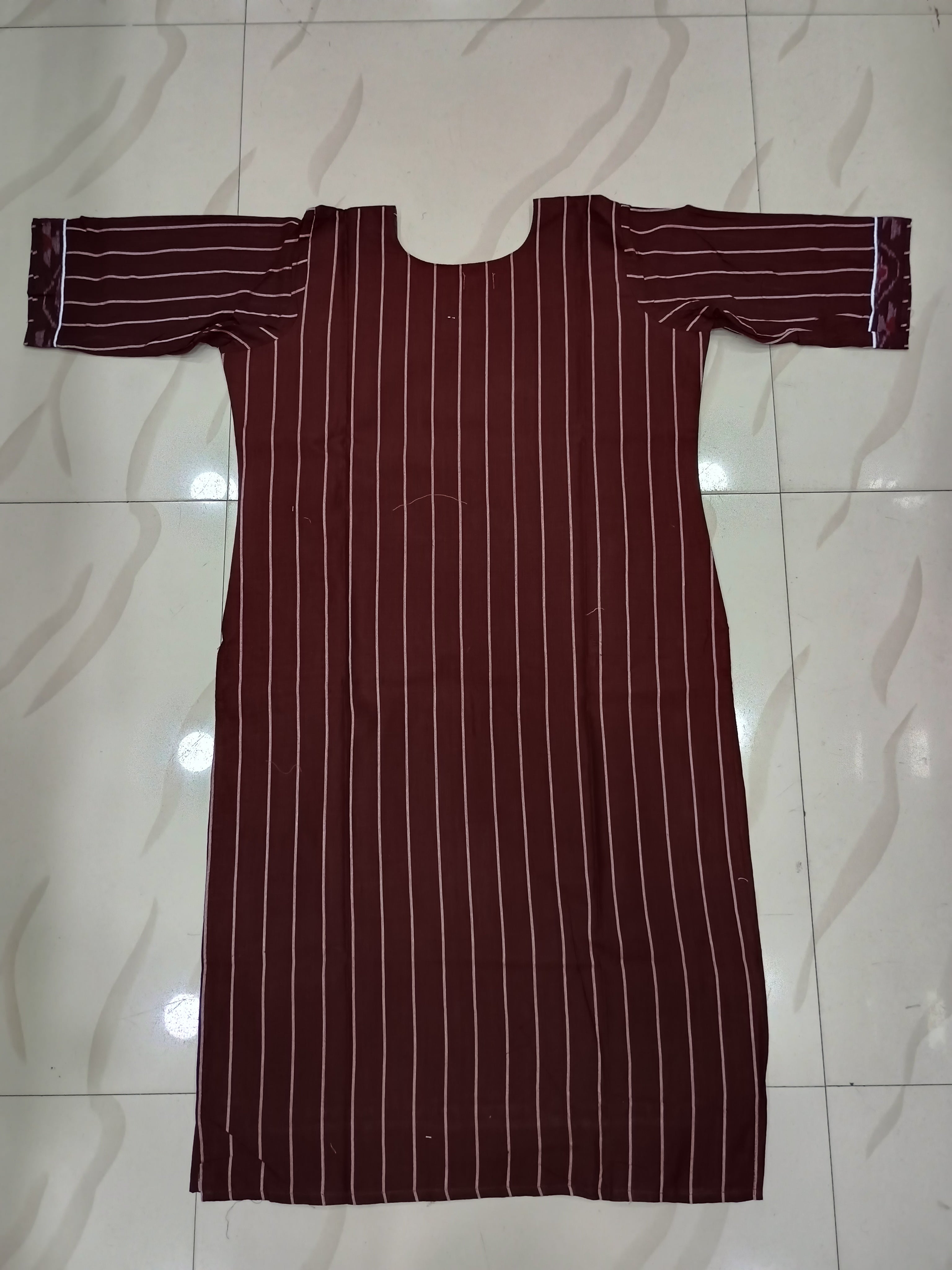 Coffee Langala Designer A-Line Kurti