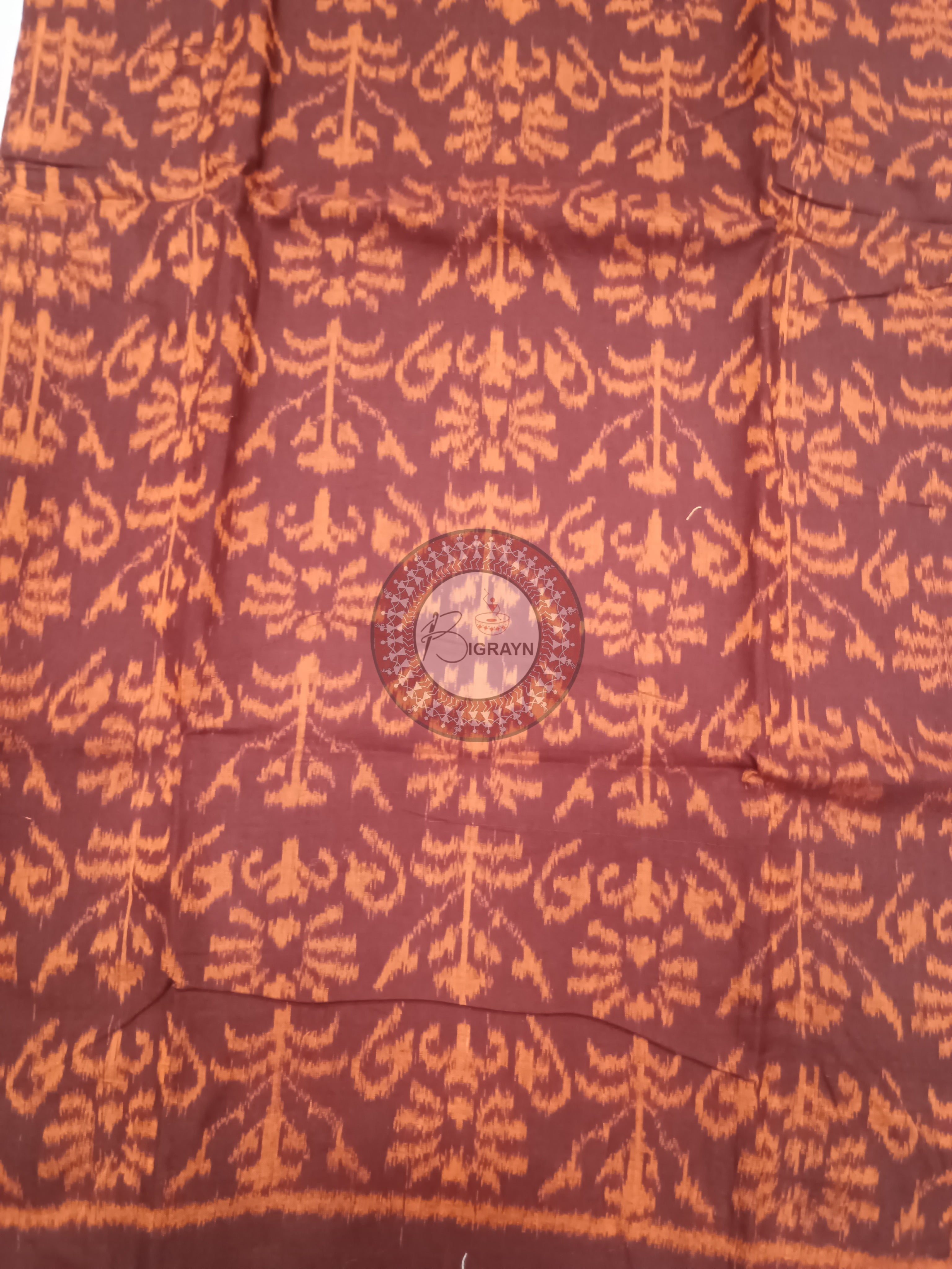 Maroon Yellow Tree Designer A-Line Kurti