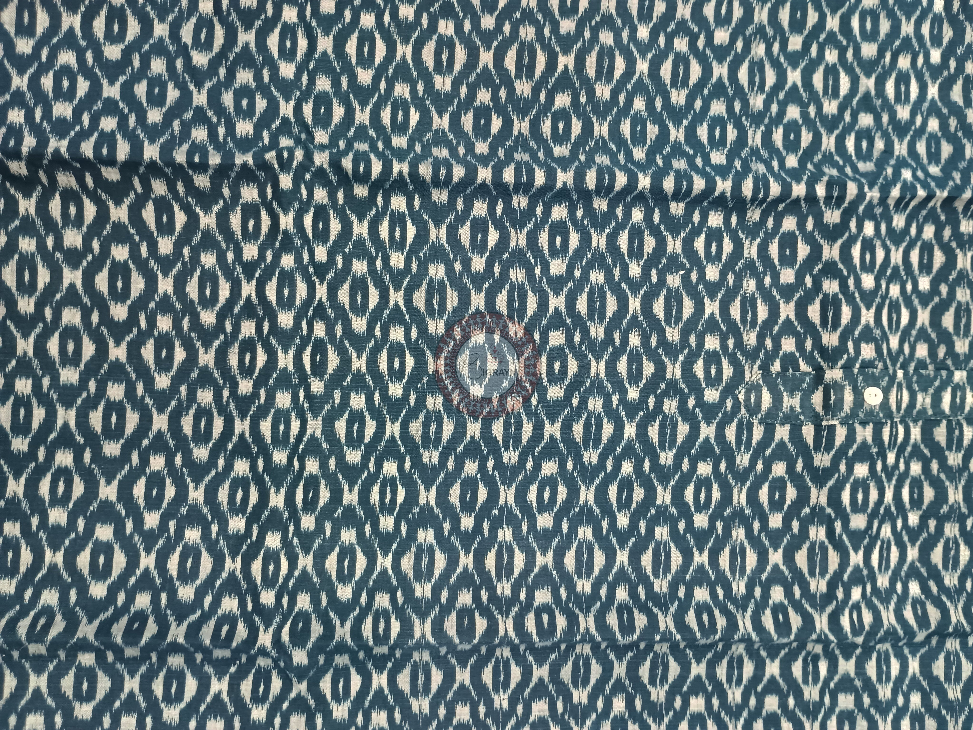 Teal Blue Men's Pure Cotton Handloom Kurta Set – Odisha Weave