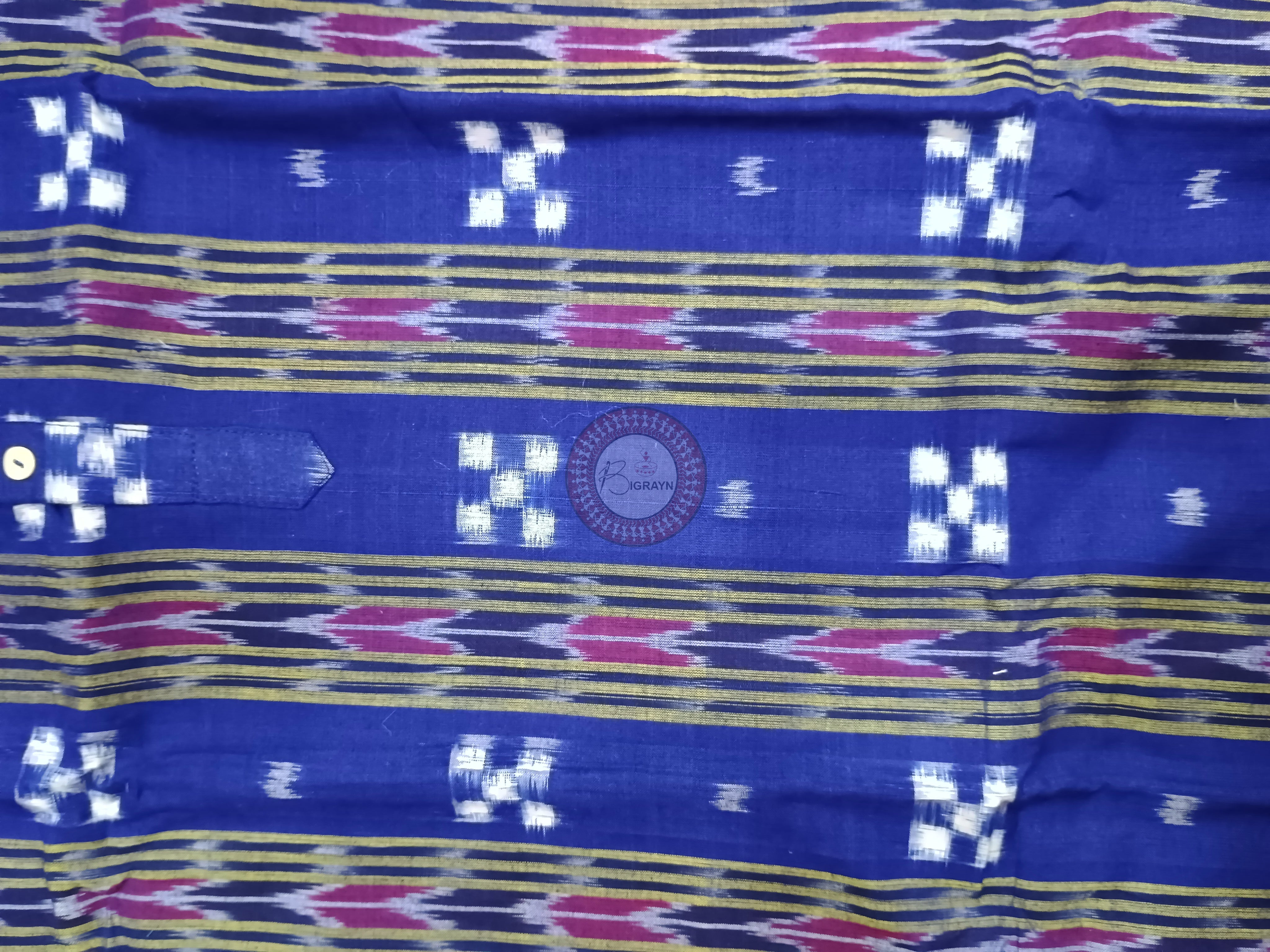 Blue Pasapali Tribal Men's Pure Cotton Handloom Kurta Set – Odisha Weave