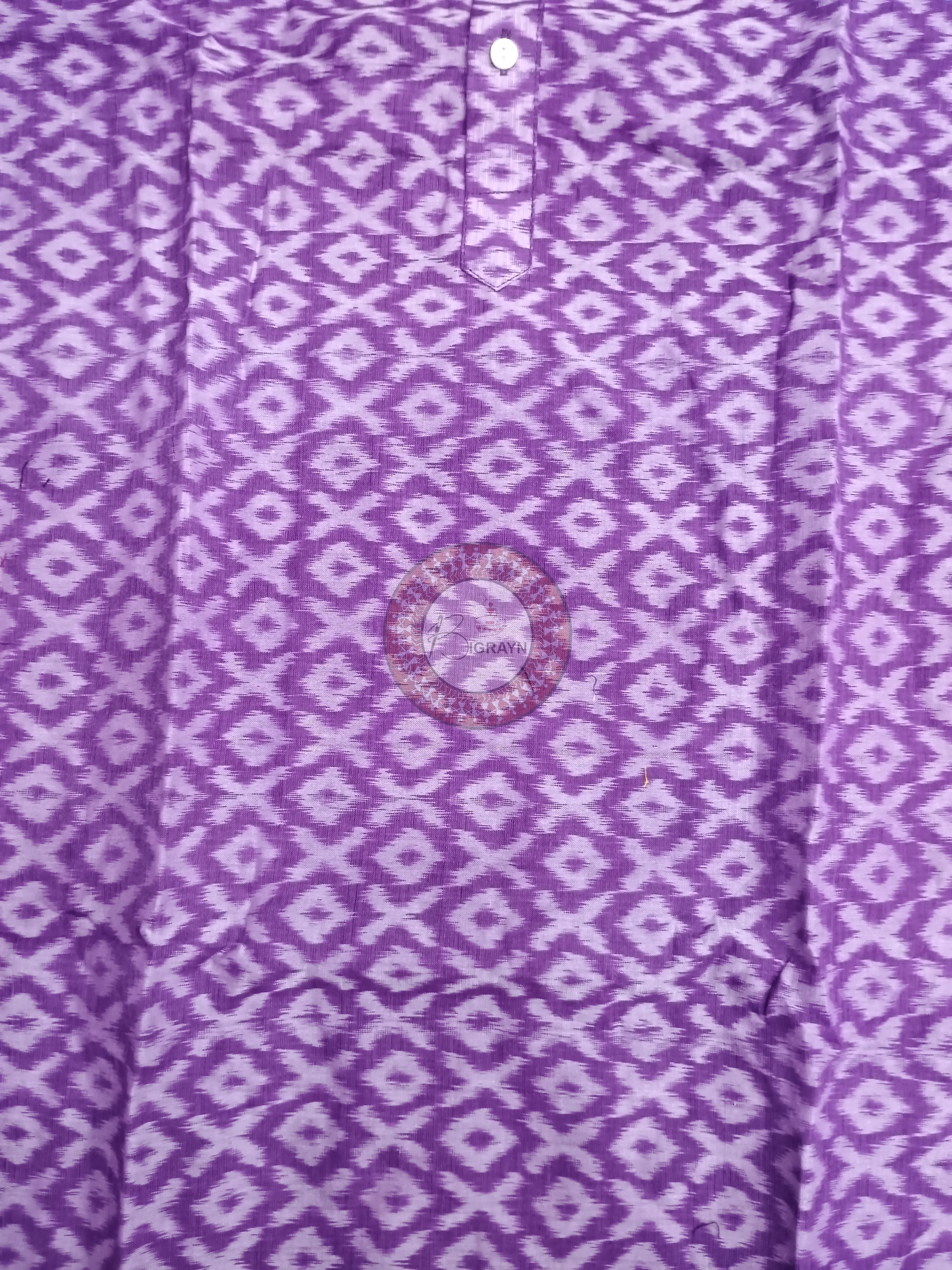 Purple Men's Pure Cotton Handloom Kurta Set – Odisha Weave