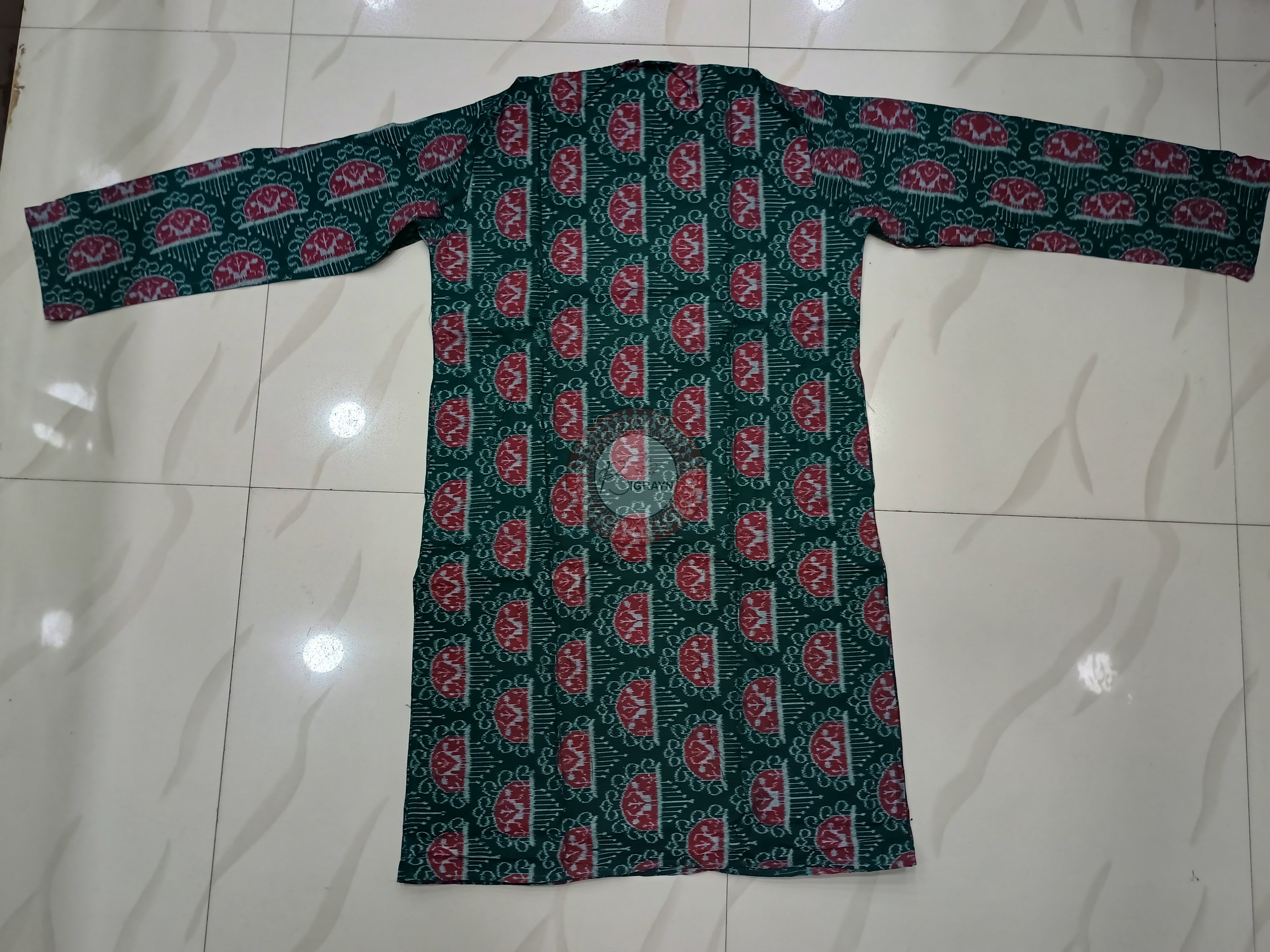 Green Tribal House Ikat Men's Pure Cotton Handloom Kurta Set – Odisha Weave
