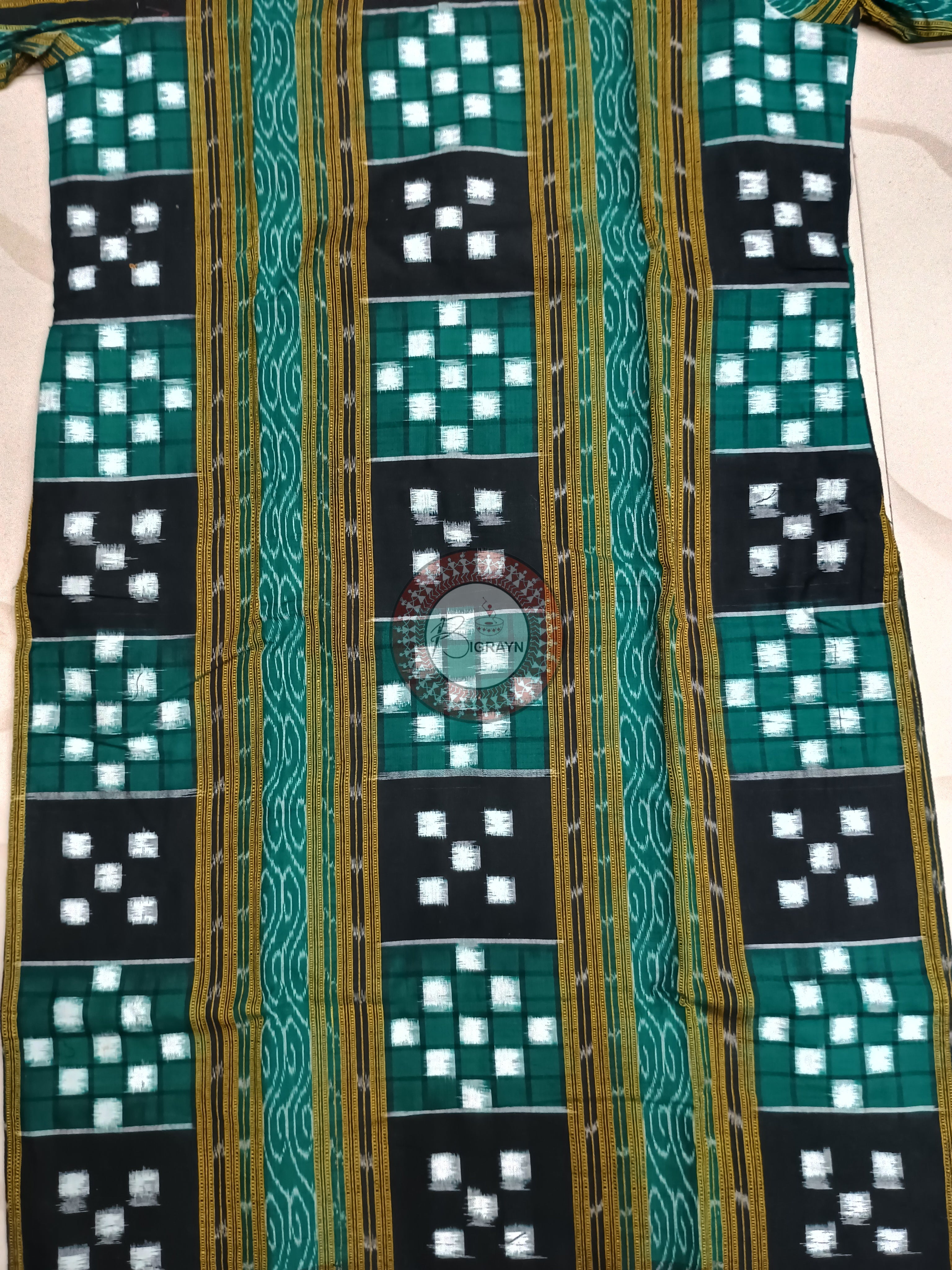 Bottle Green Pasapali Designer A-Line Kurti