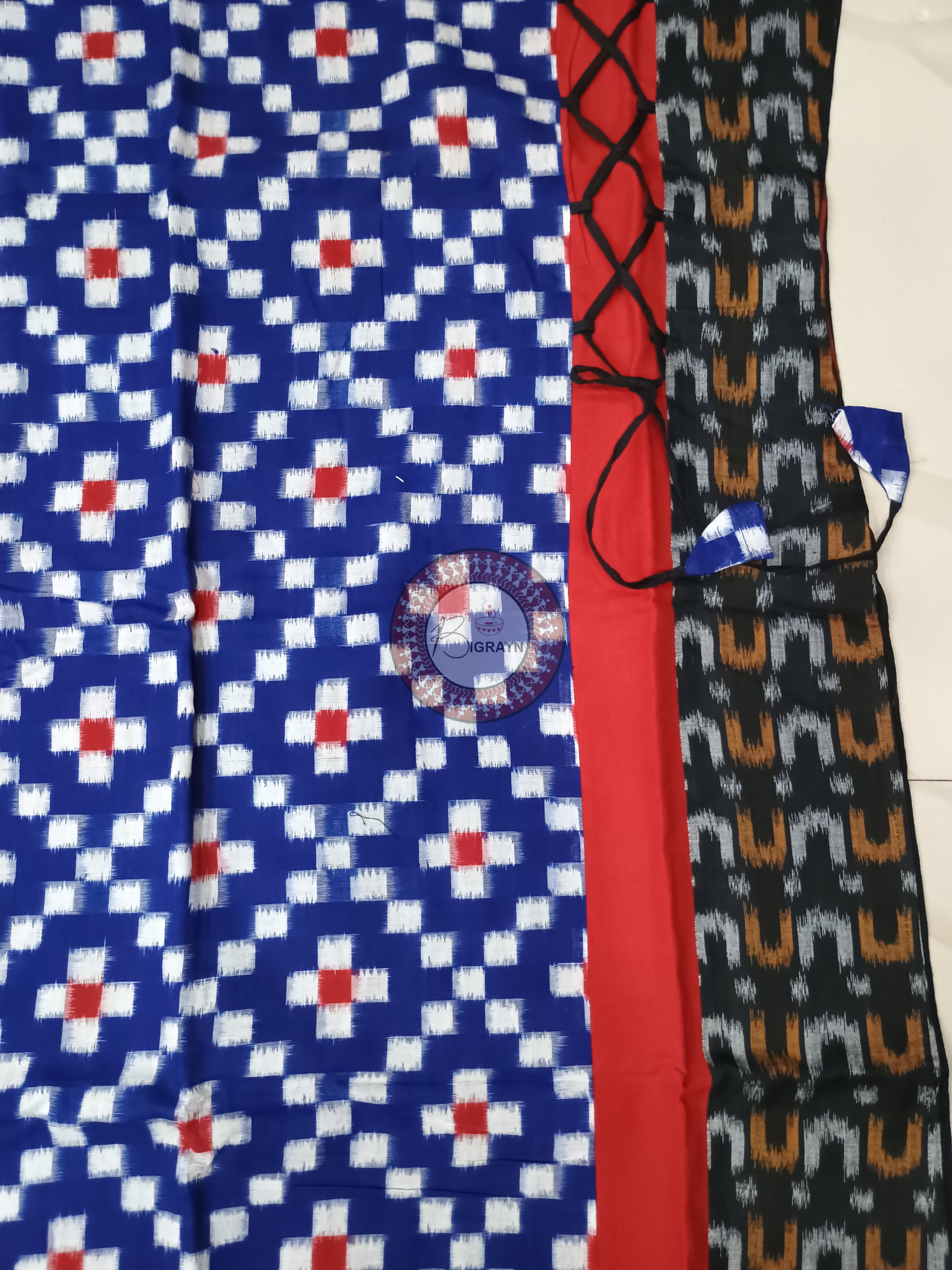 Blue Multicolor Pasapali Designer A-Line Kurti