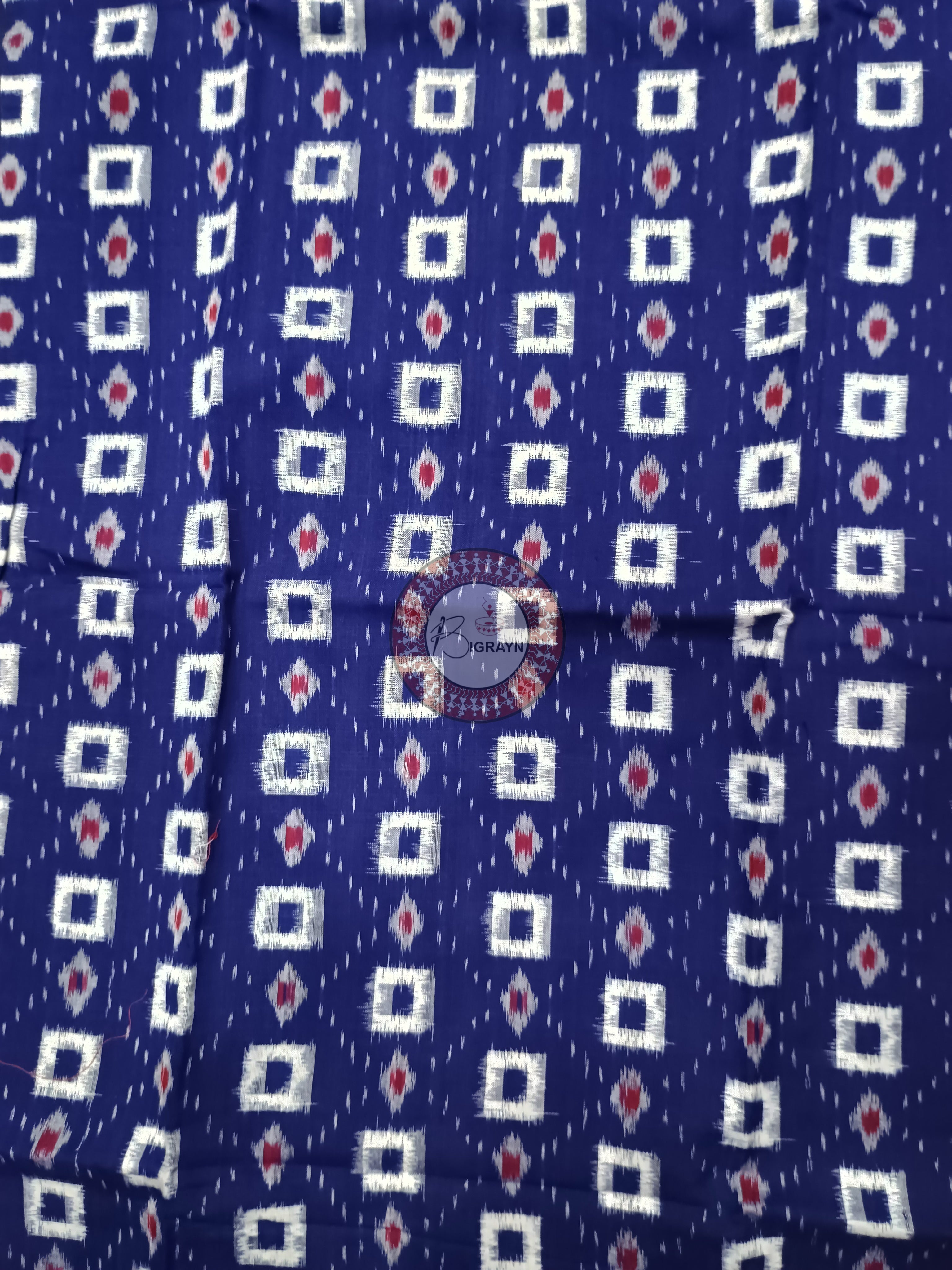 Blue White Ikat pattern Pasapali Designer A-Line Kurti