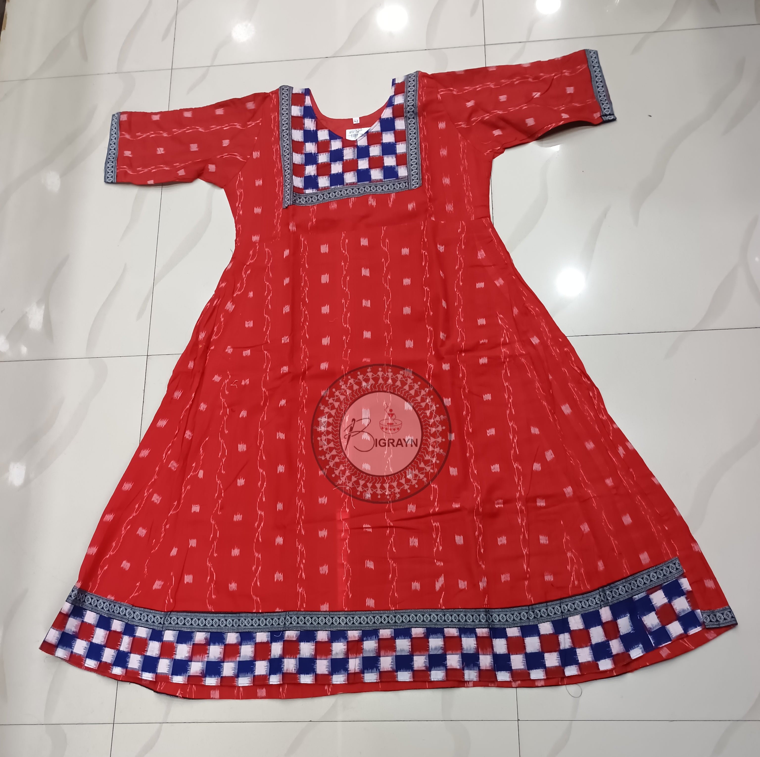 Maroon Multicolor Pasapali Designer A-Line Anarkali