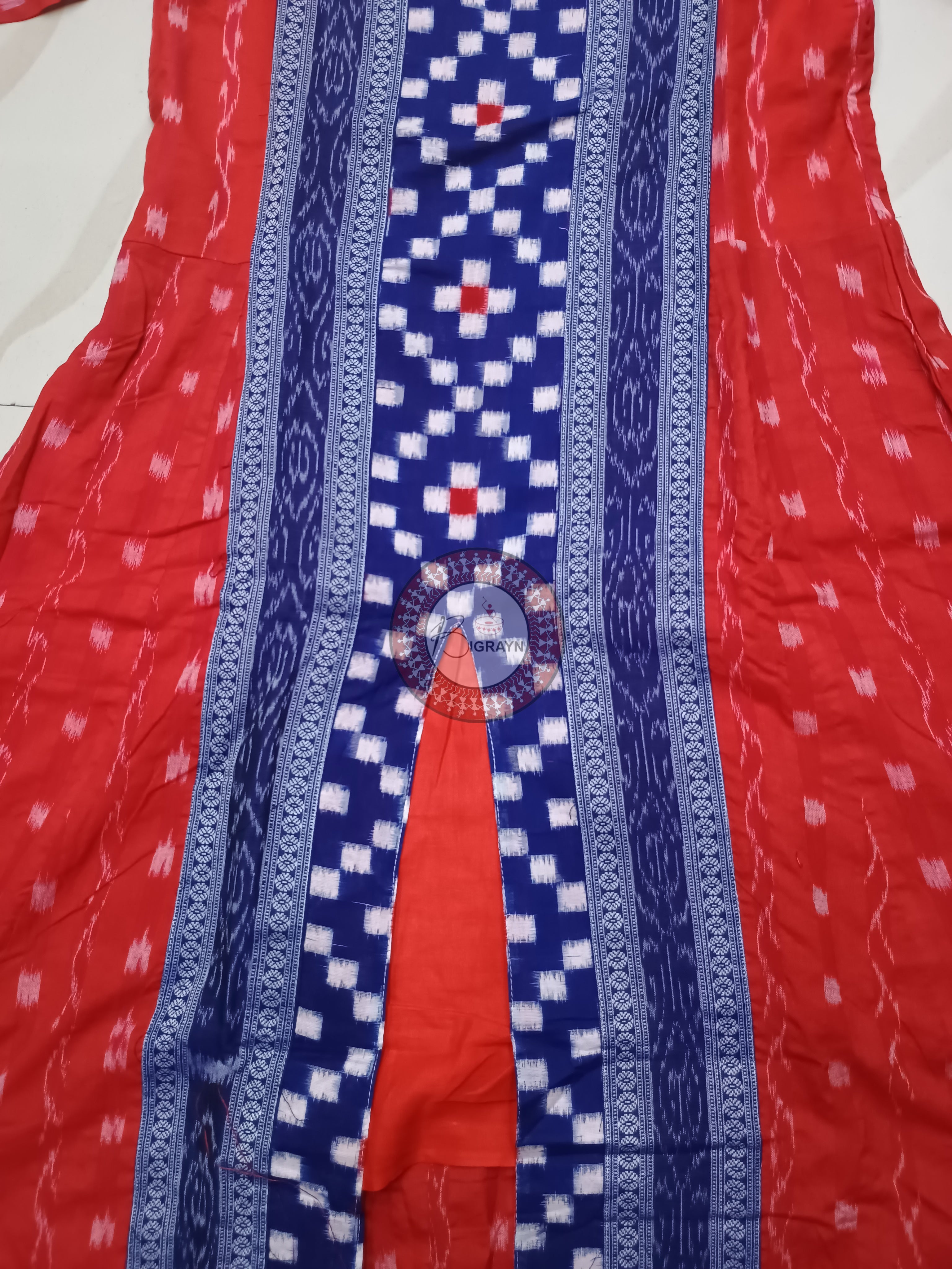 Red Multicolor Pasapali Designer A-Line Anarkali