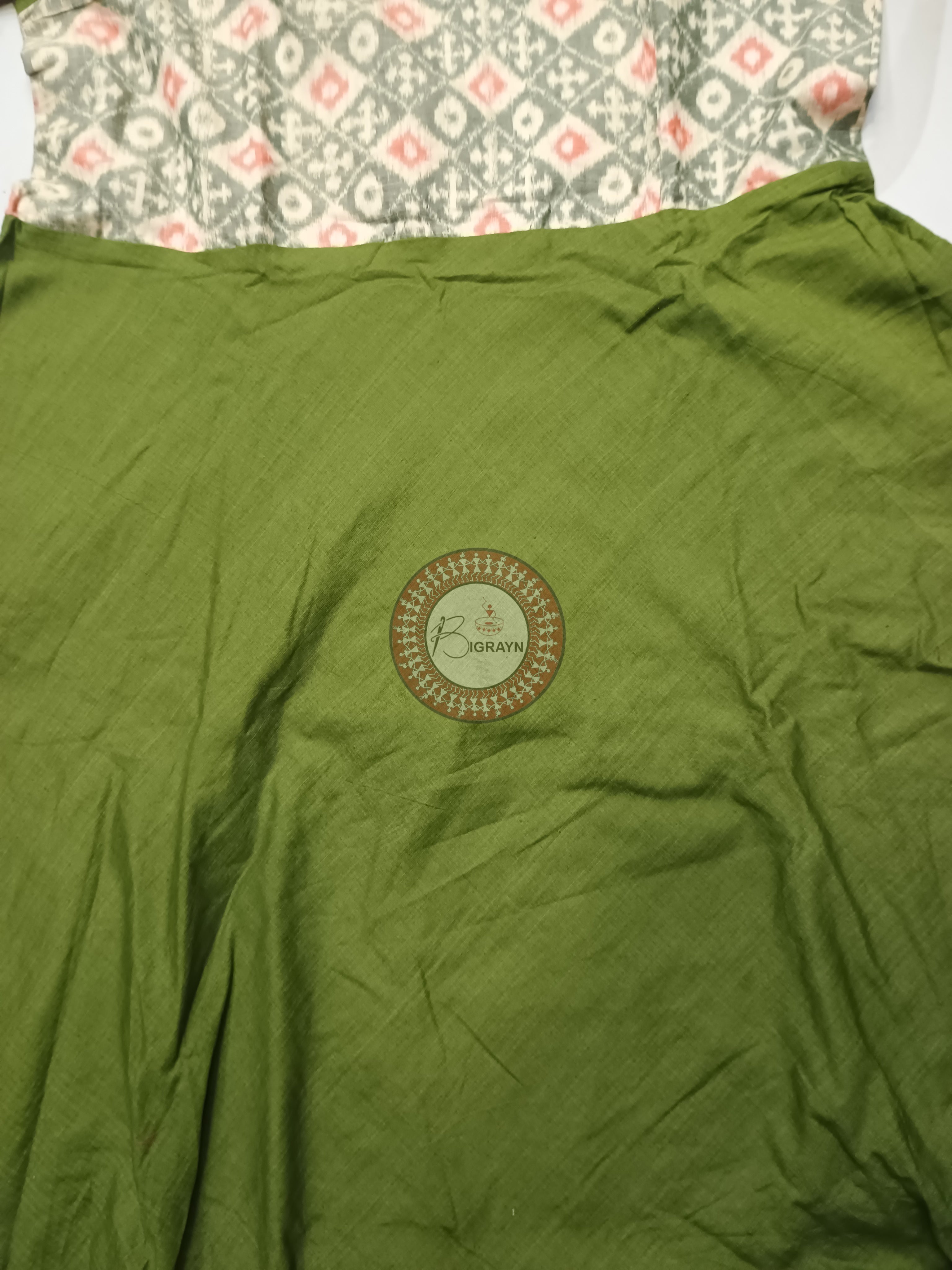 Mehendi Green Multicolor Pasapali Designer A-Line Anarkali